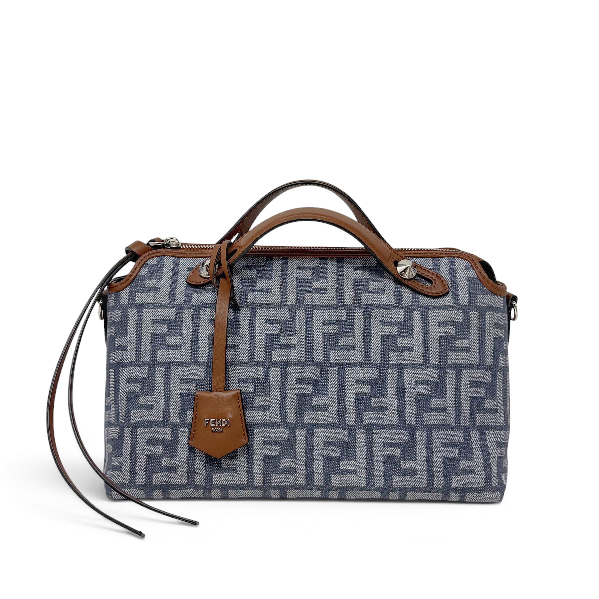 Fendi Denim Medium By The Way Boston Bag