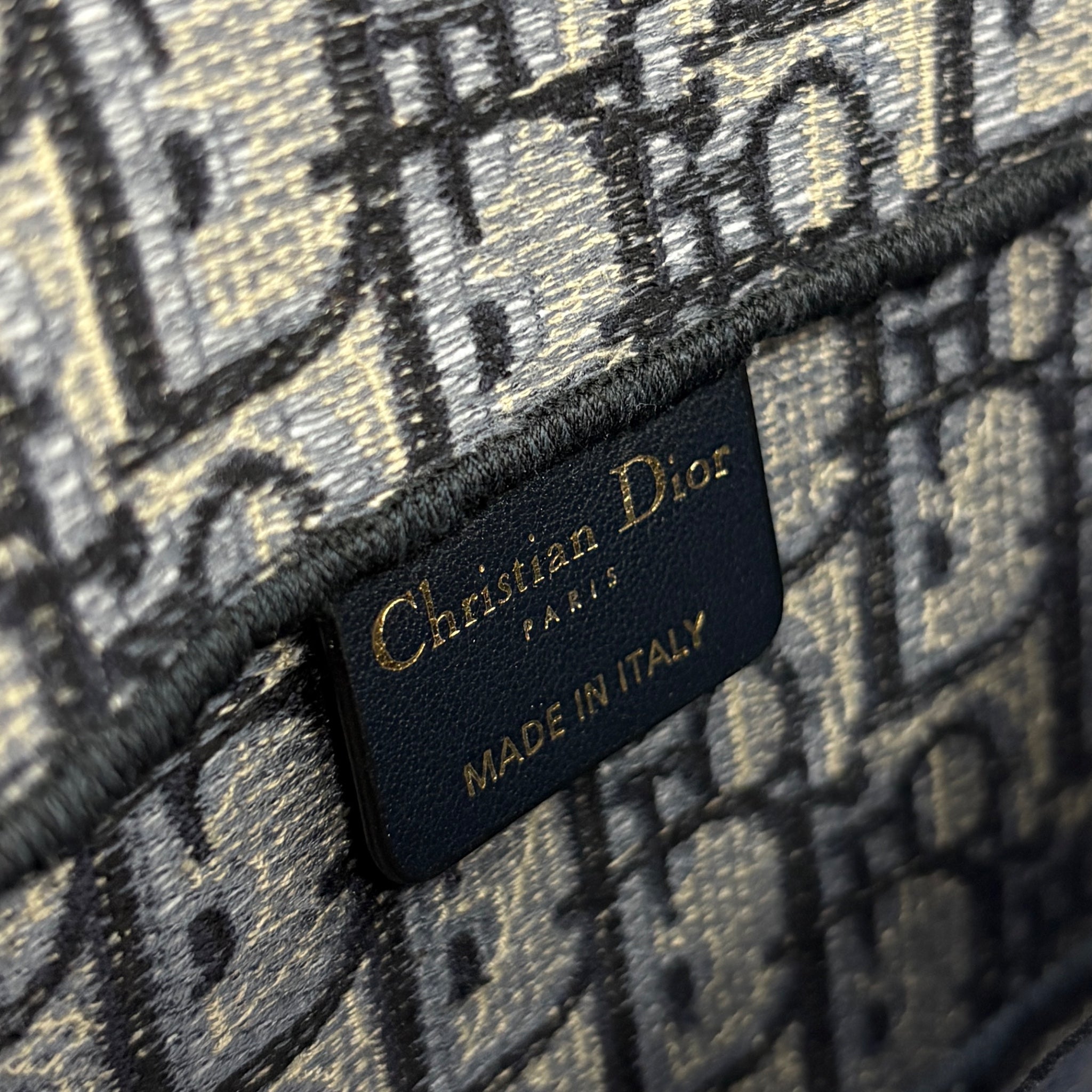 Dior Blue Oblique Slim Saddle Belt Pouch