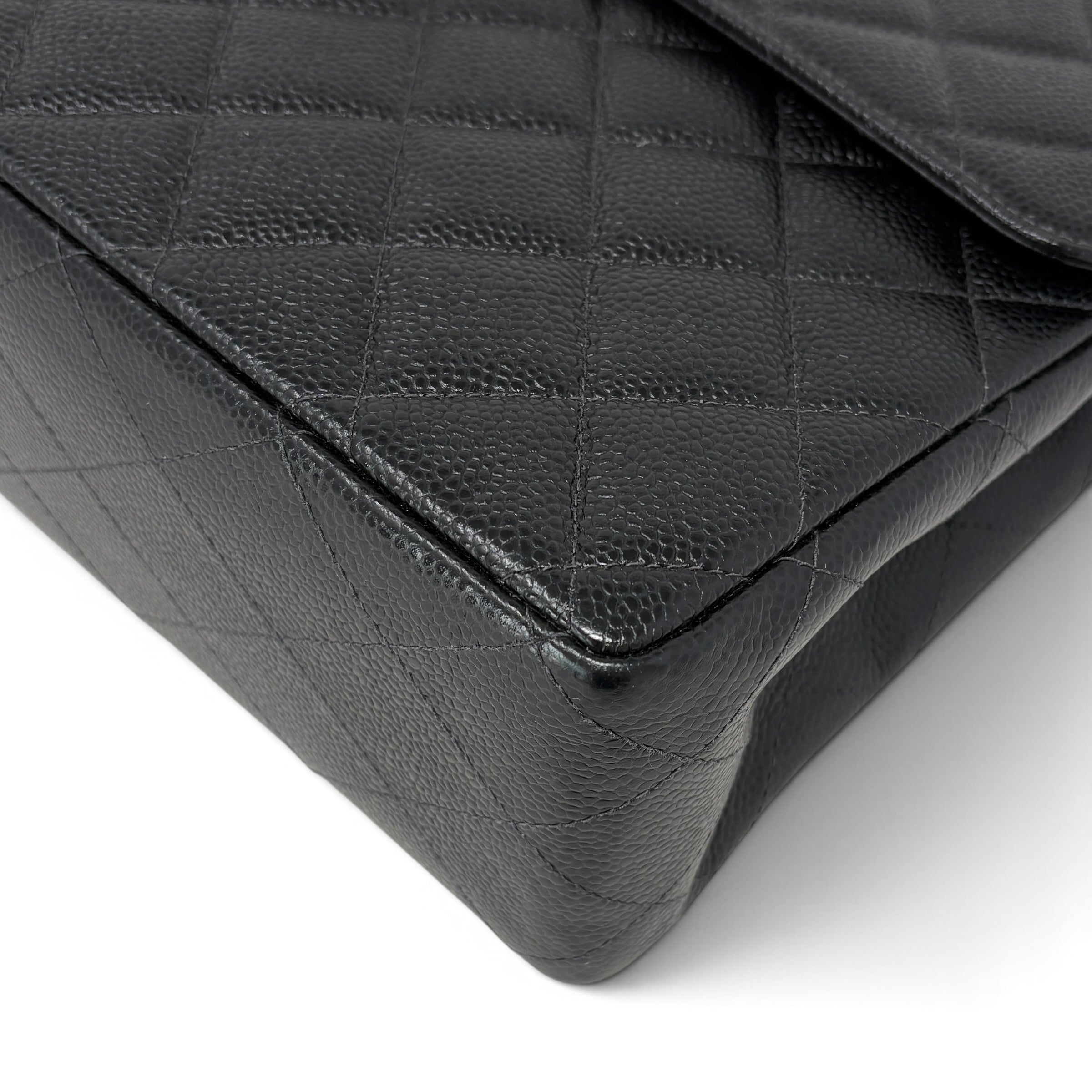 Chanel Vintage Black Caviar Single Flap