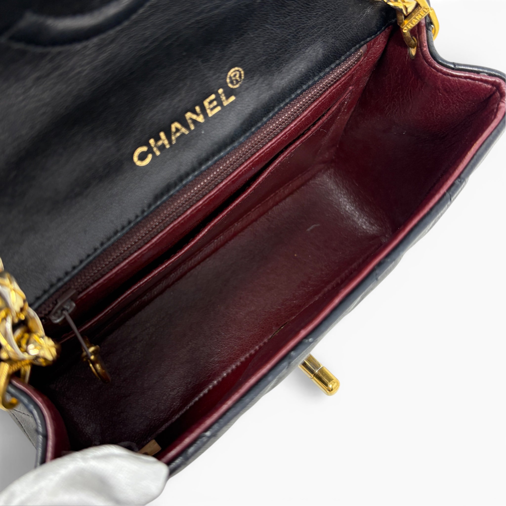 Chanel Black Vintage Mini Square Flap