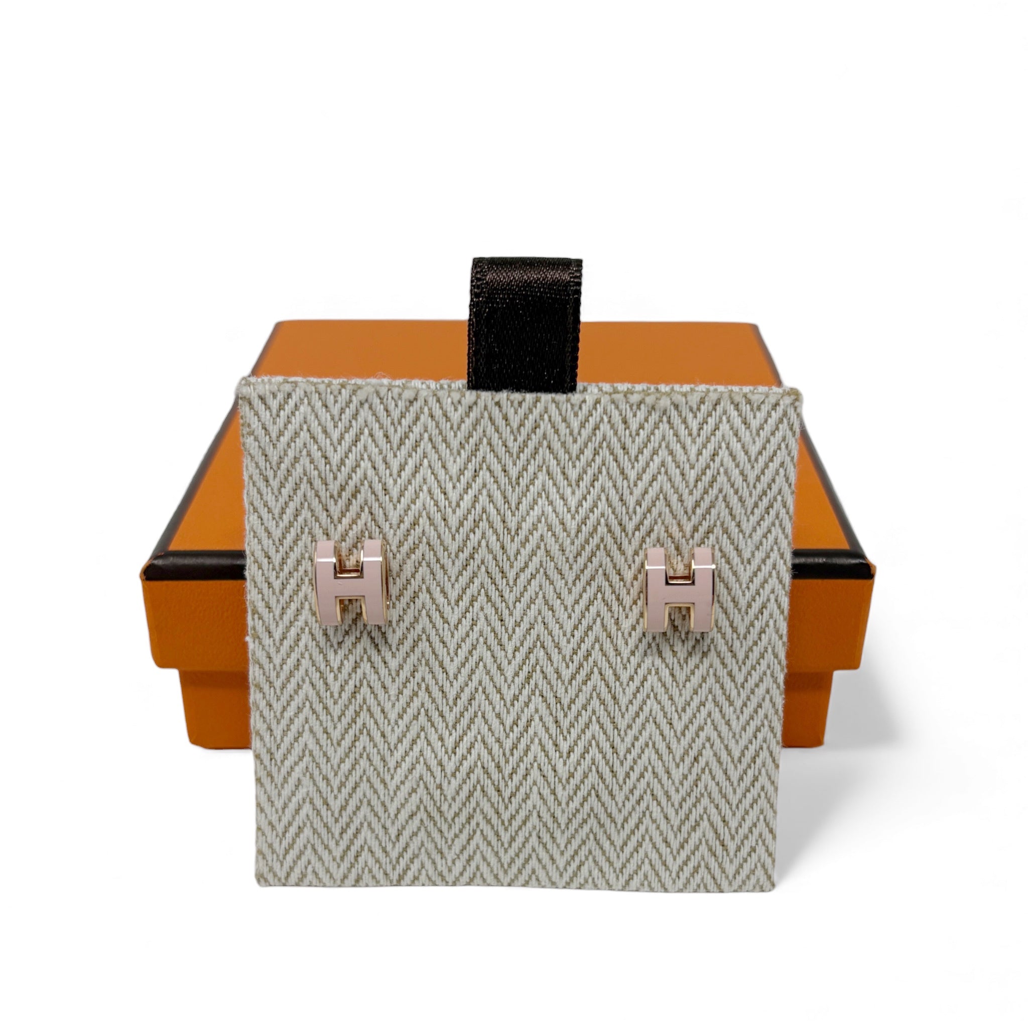 Hermes Rose Dragree Pop H Stud Earrings