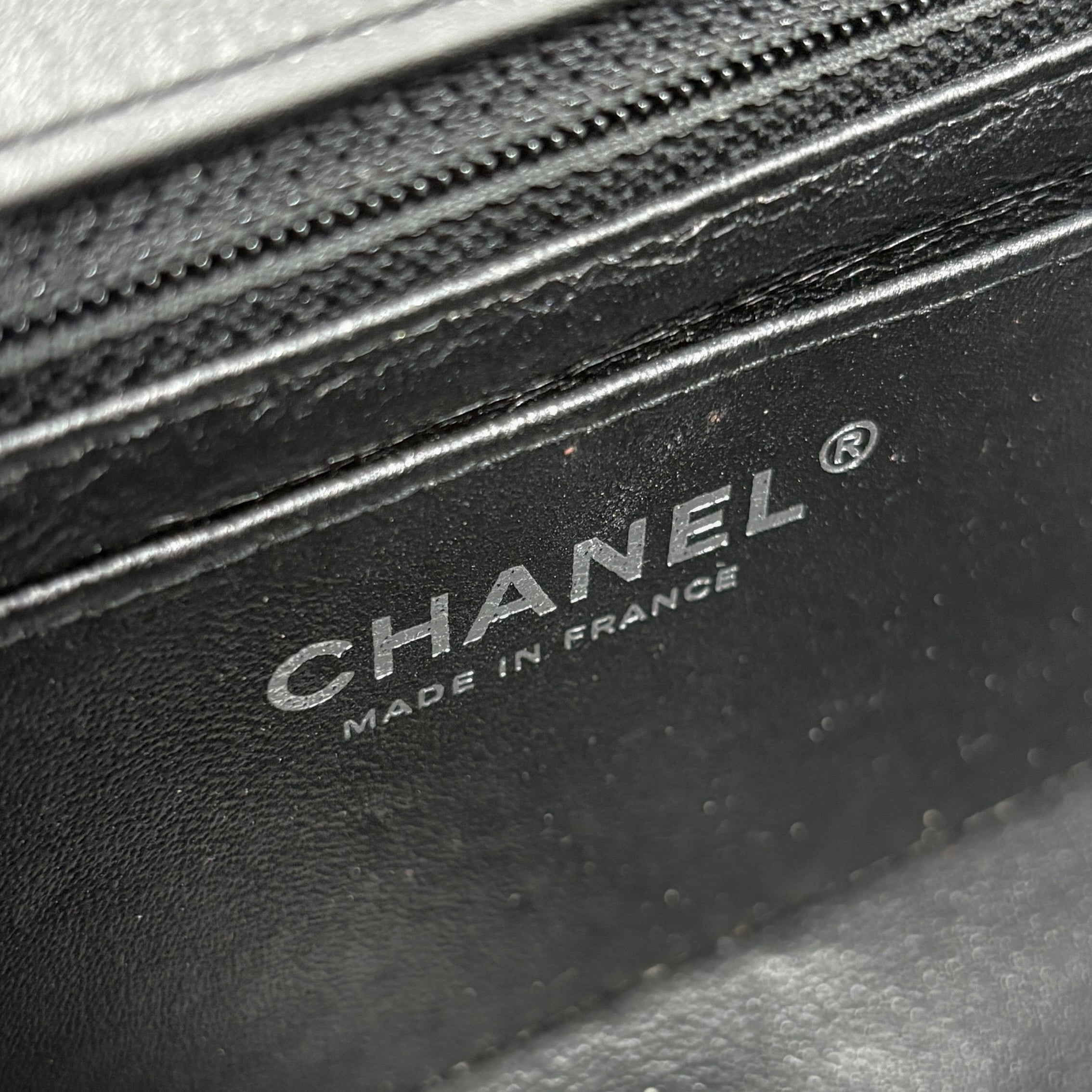 Chanel So Black Crumpled Patent Mini Rectangle Bag
