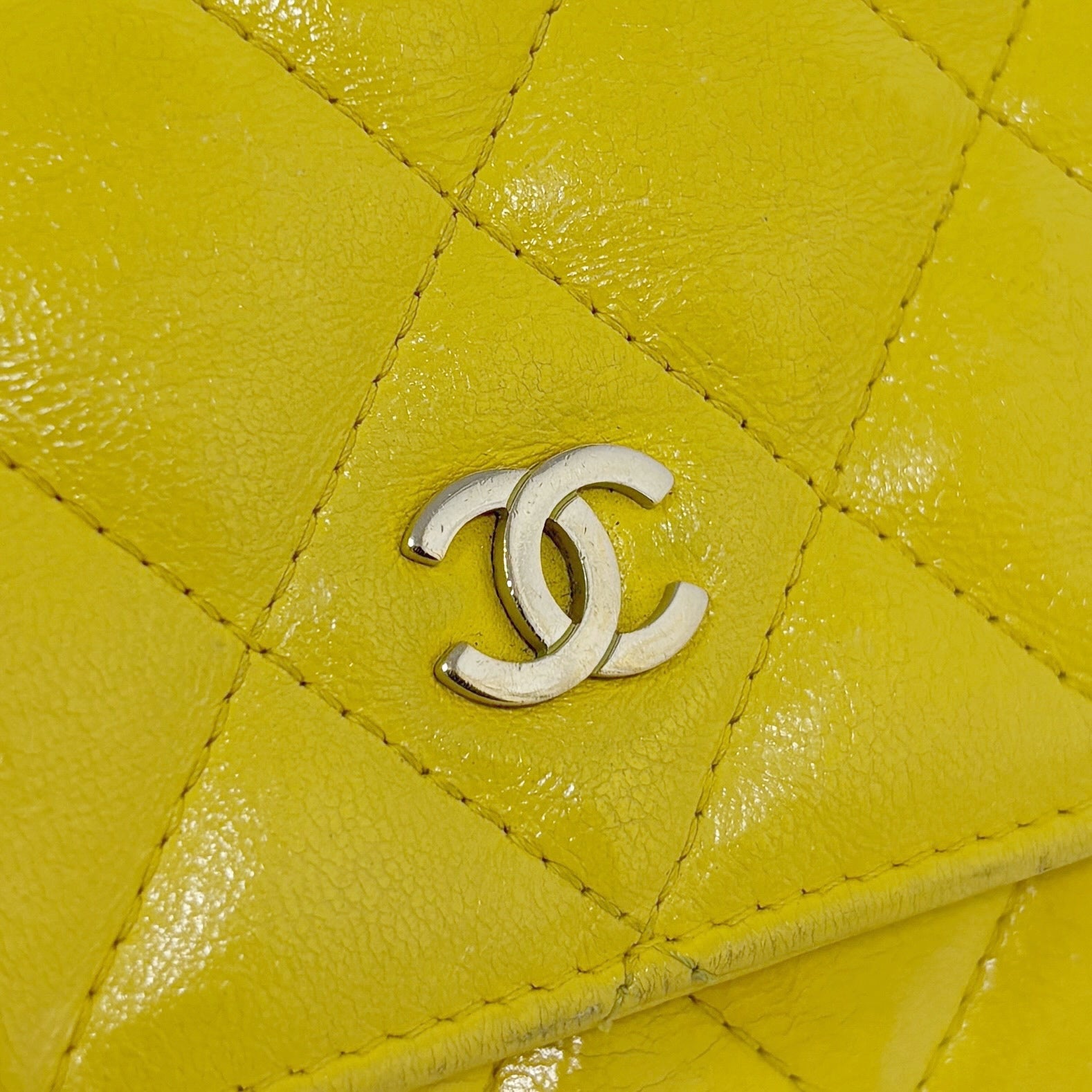 Chanel Yellow Wallet On Chain