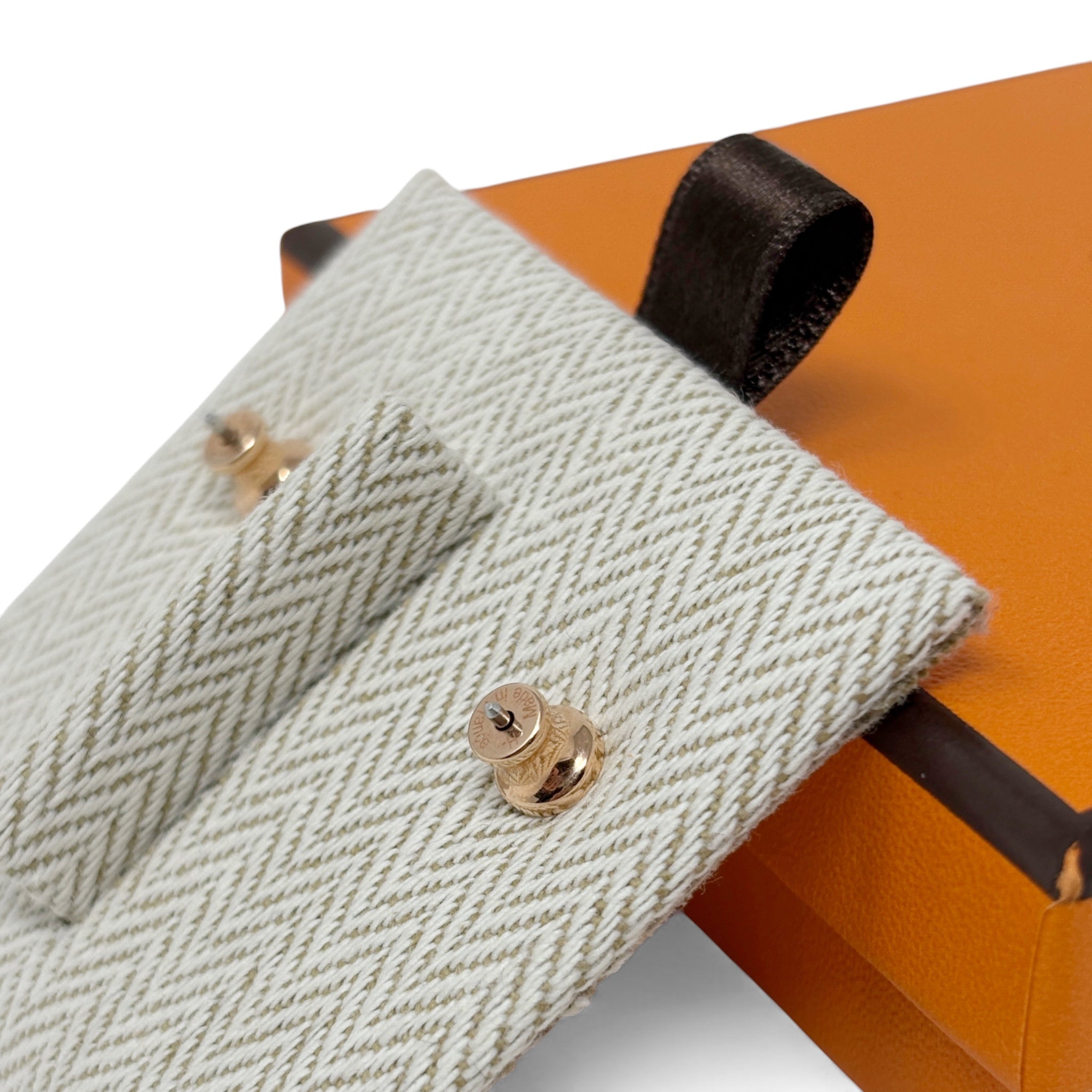 Hermes Rose Dragree Pop H Stud Earrings