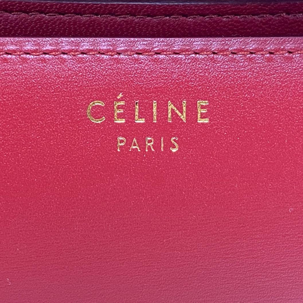 Celine Dark Red Medium Box Bag