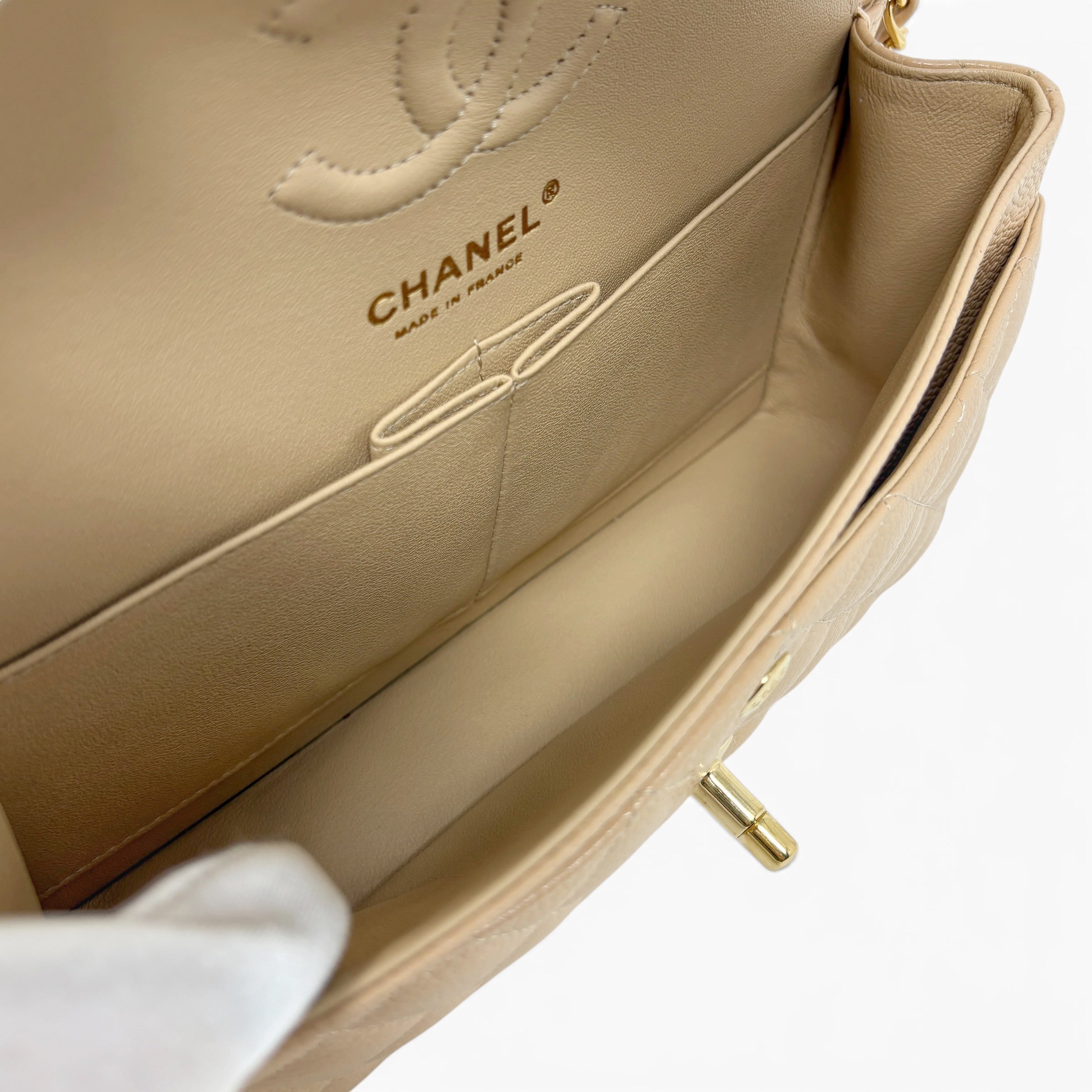 Chanel Beige Small Classic Flap