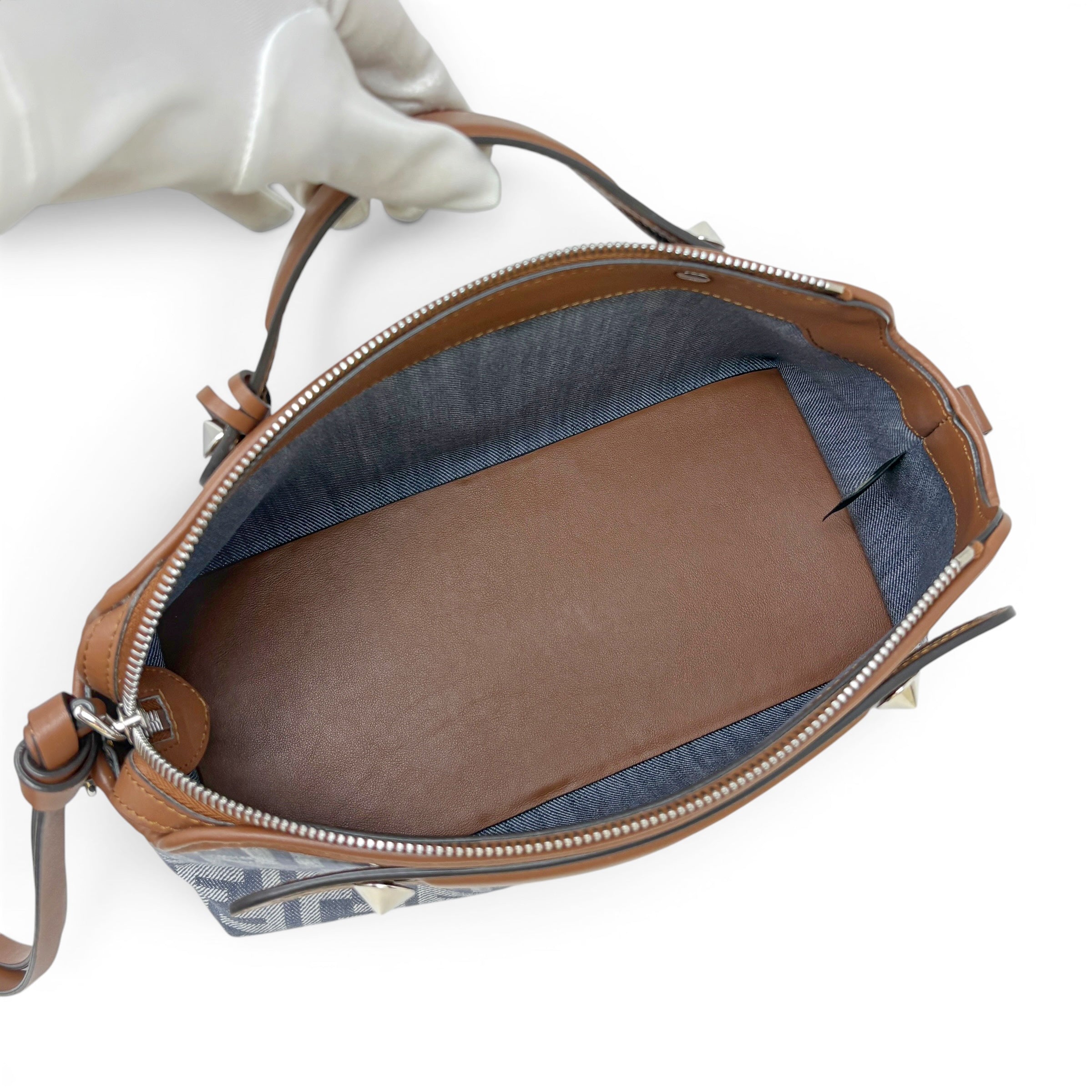 Fendi Denim Medium By The Way Boston Bag