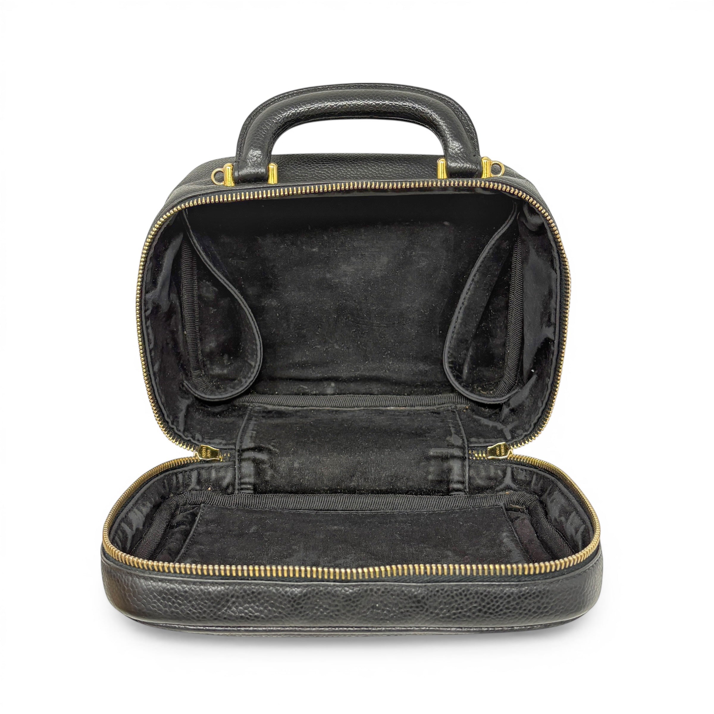 Chanel Vintage Black Lunch Box Vanity