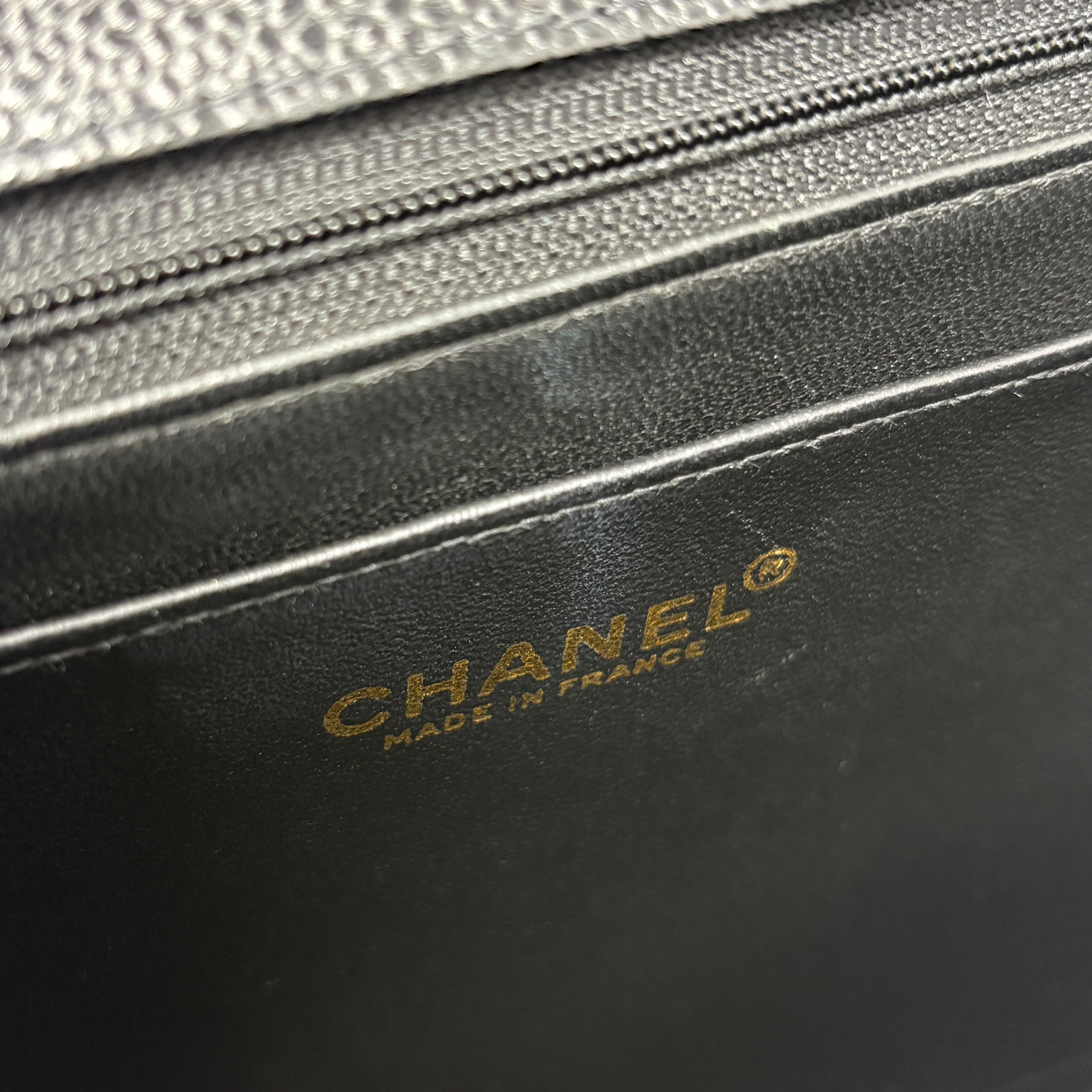Chanel Vintage Black Caviar Single Flap