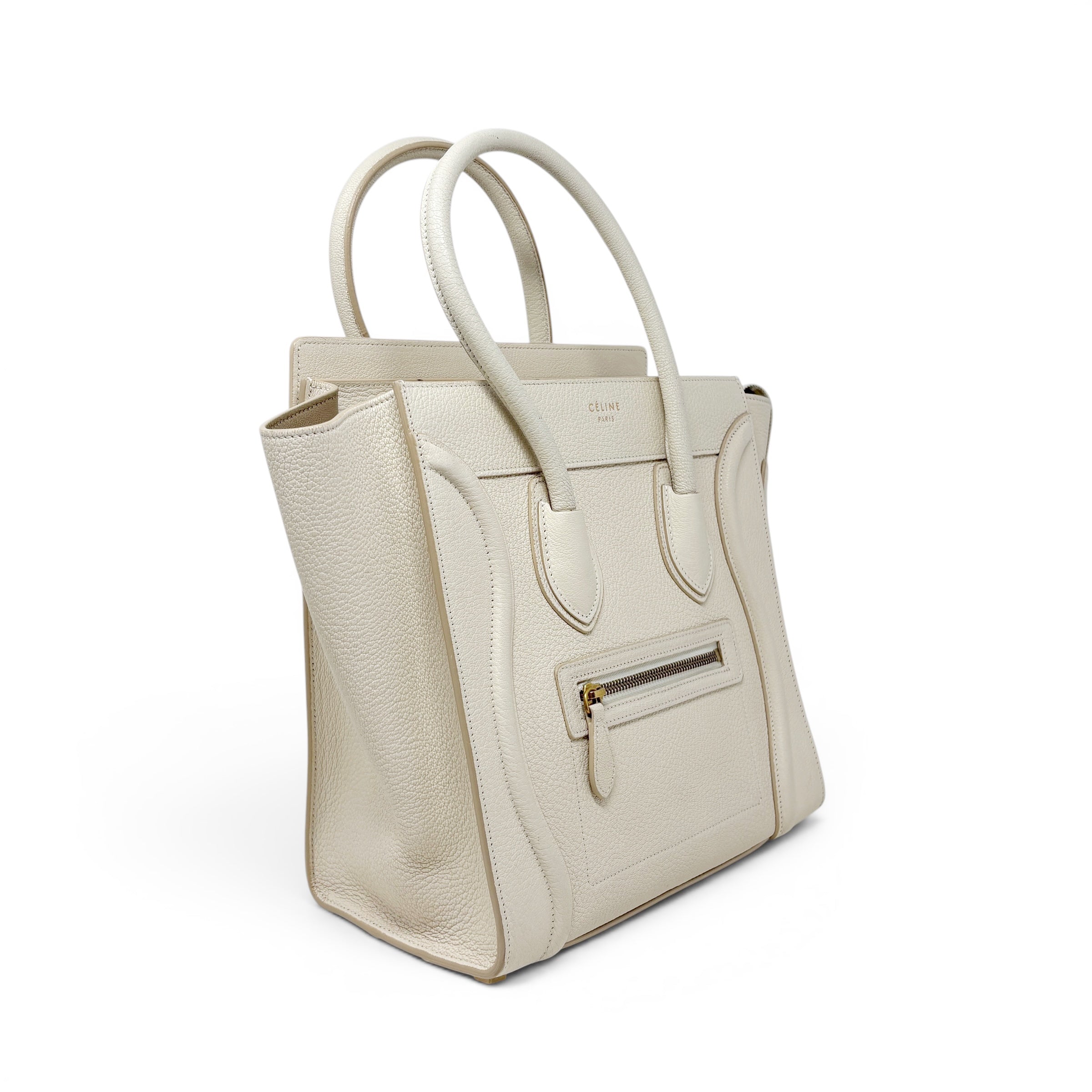 Celine White Micro Luggage Bag