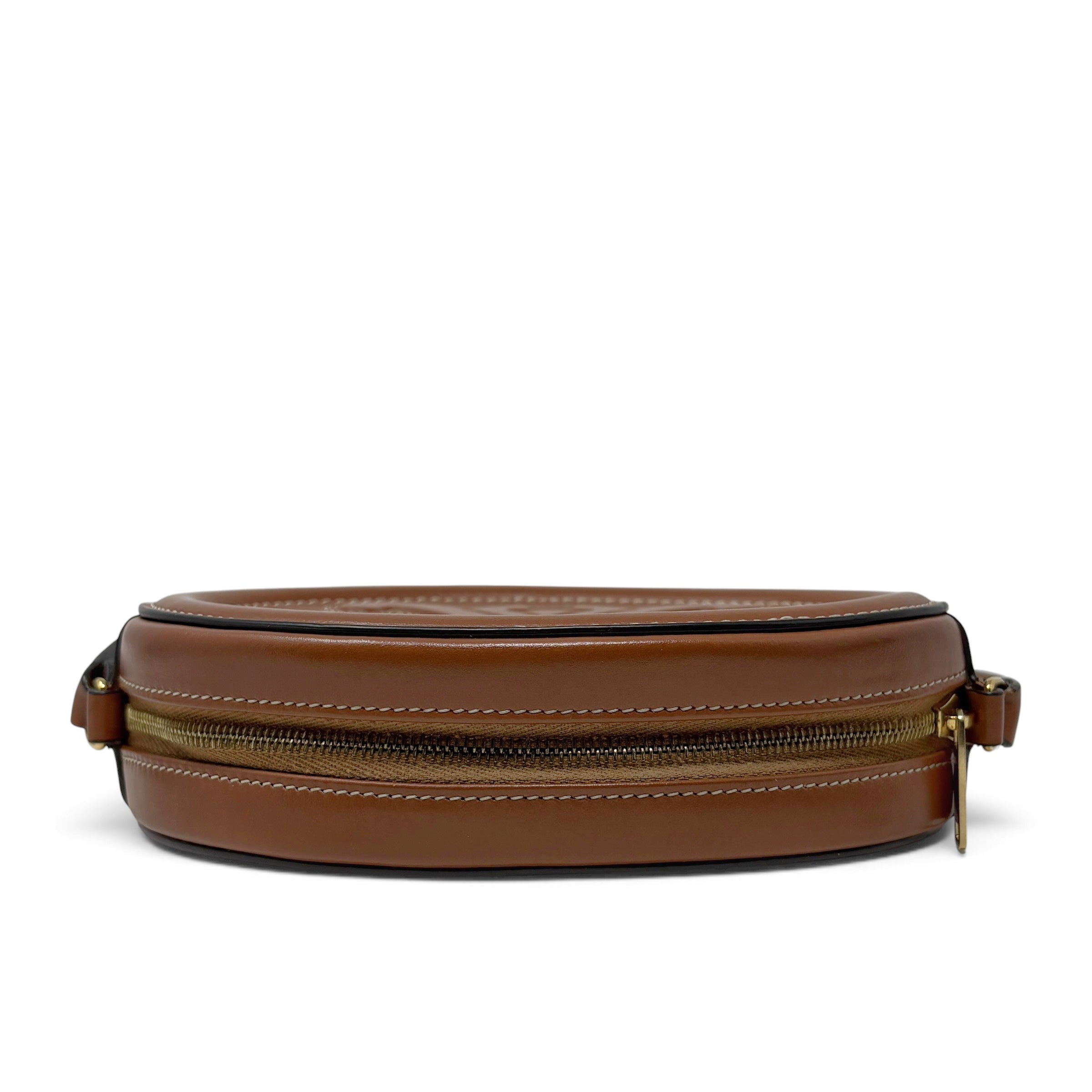 Celine Brown Cuir Triomphe Oval Bag