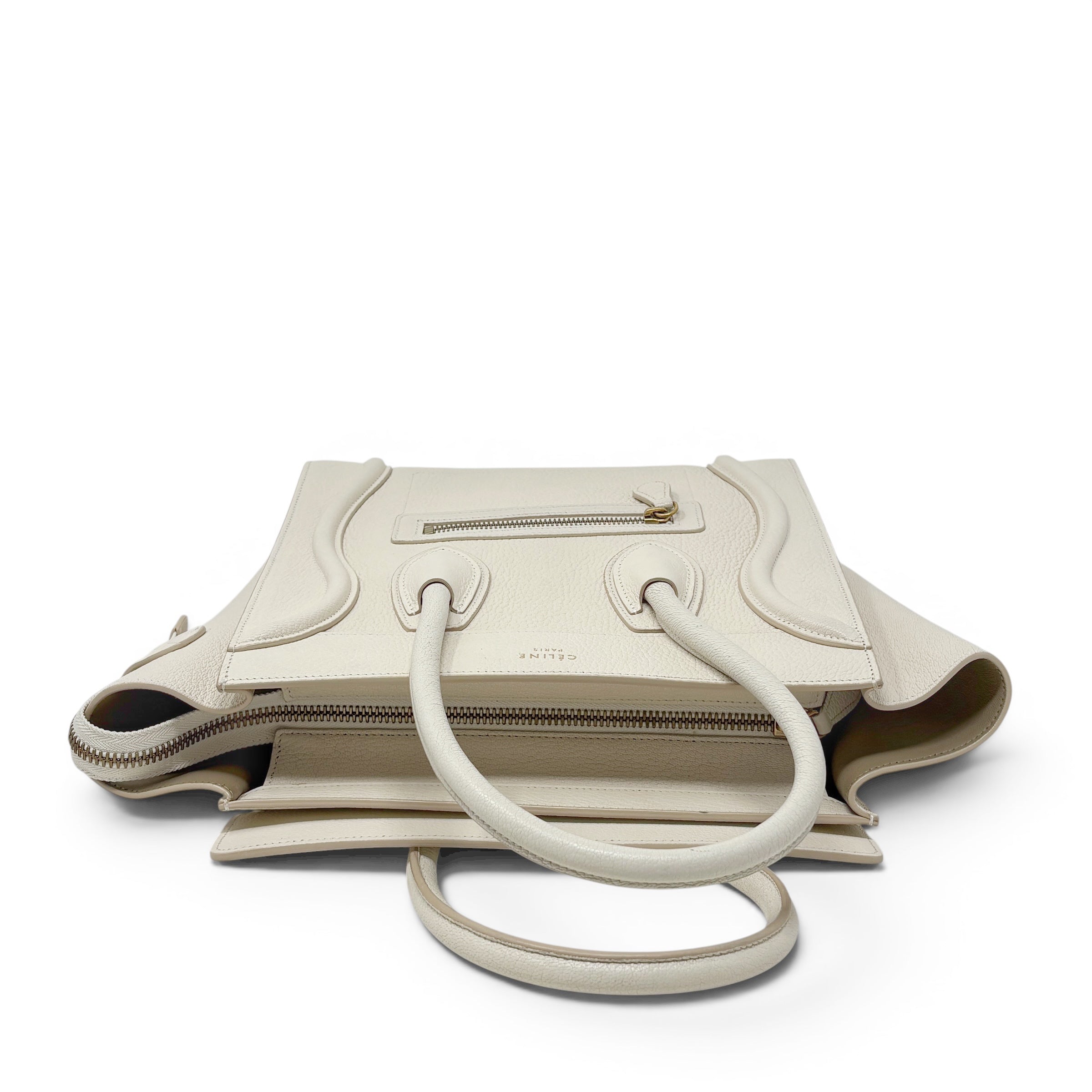 Celine White Micro Luggage Bag