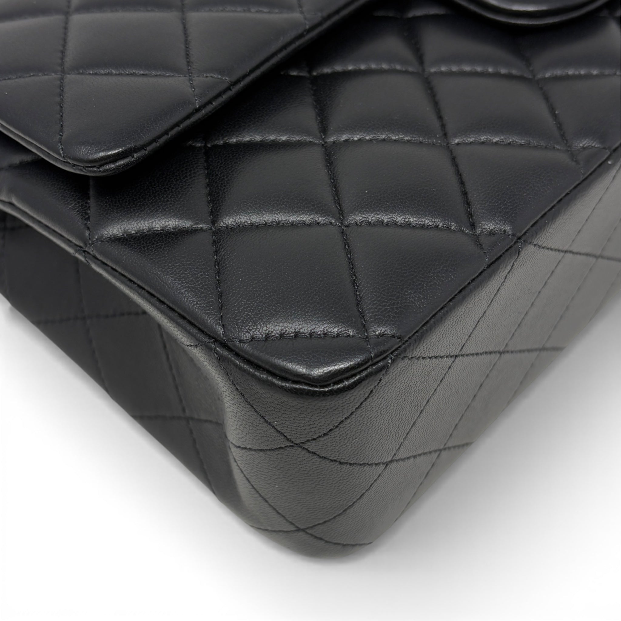 Chanel Black Lambskin Medium Classic Flap