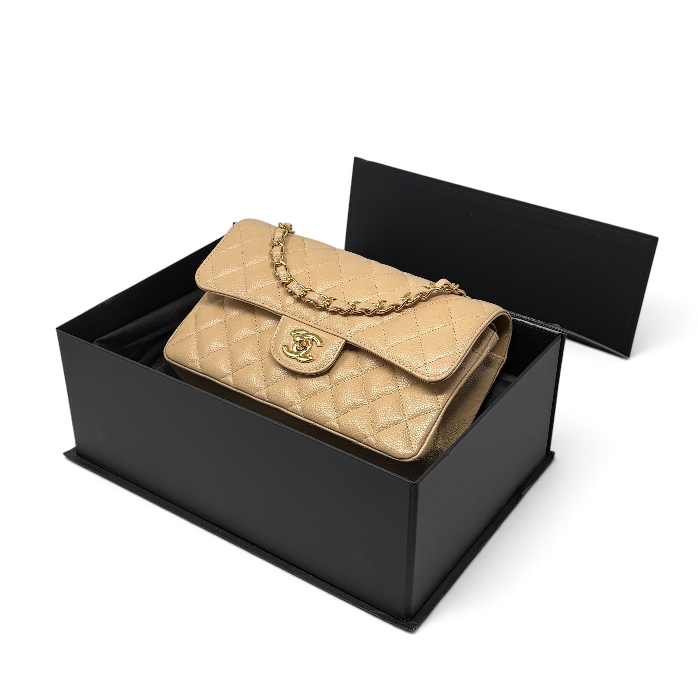 Chanel Beige Small Classic Flap