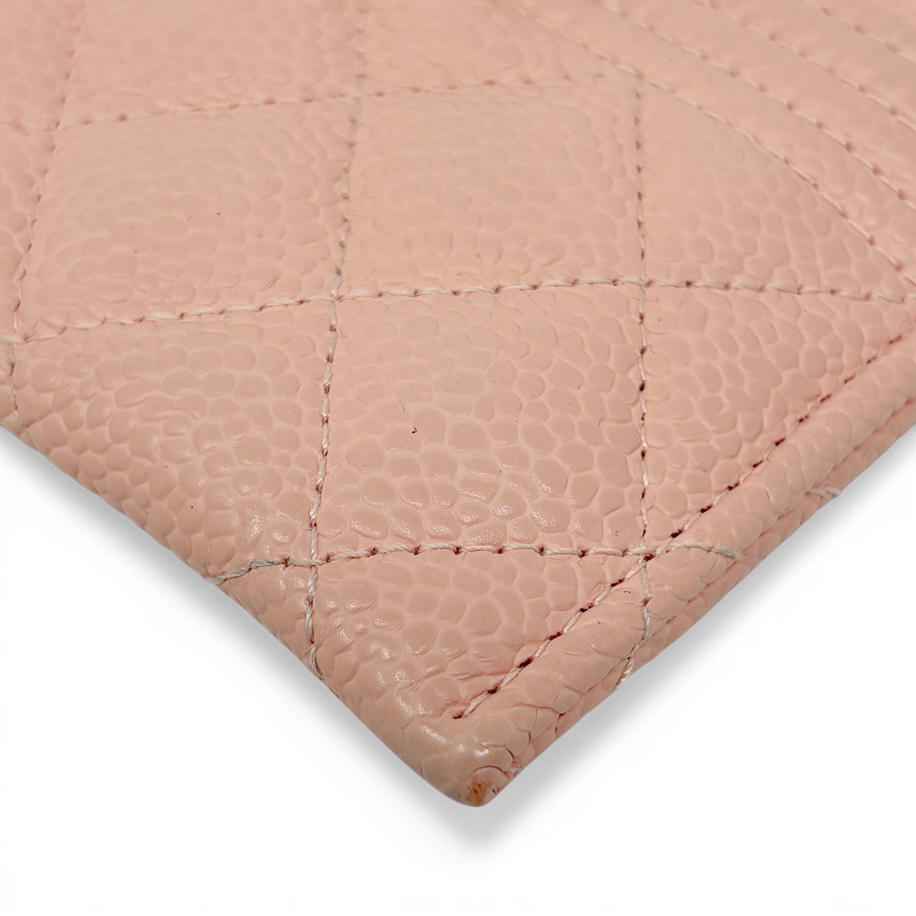 Chanel Peach Caviar Boy Cardholder