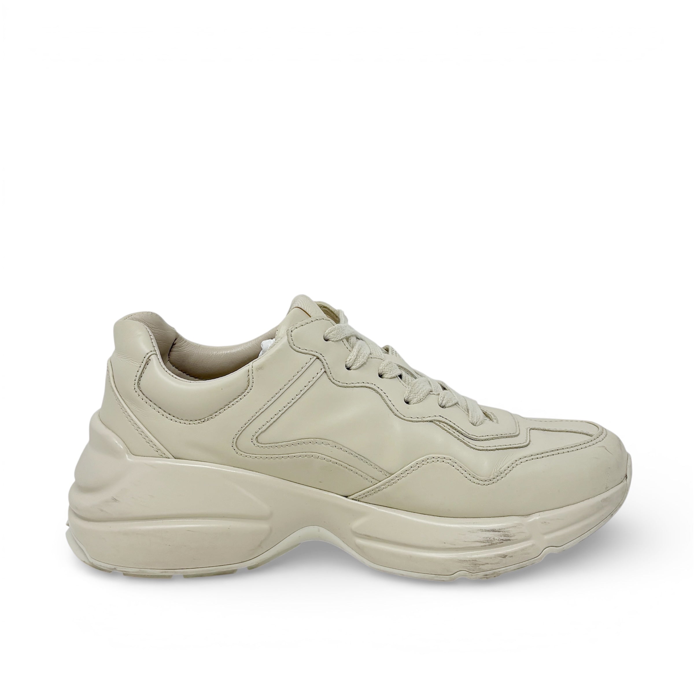 Gucci Ivory Rhyton Logo Sneaker 36
