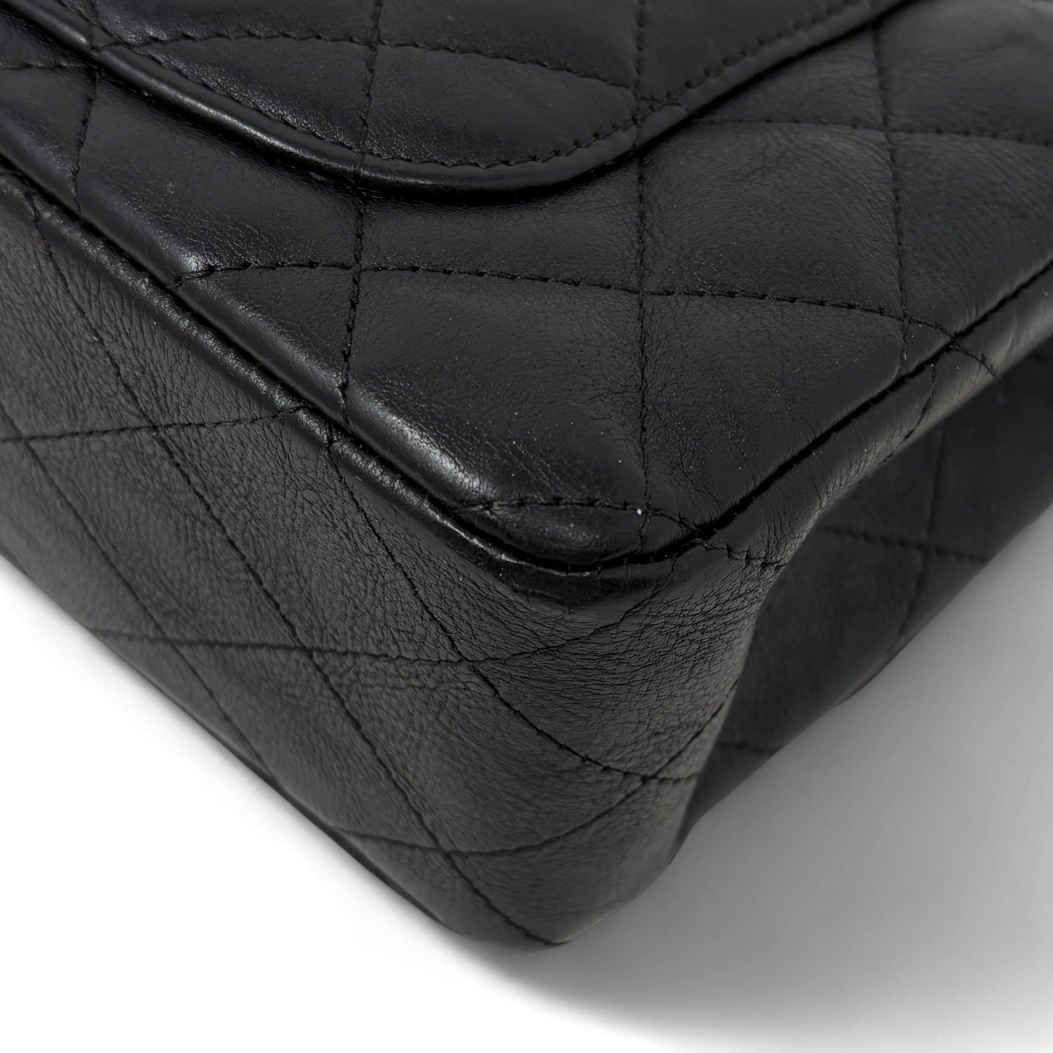 Chanel So Black Crumpled Calfskin Mini Rectangle Bag