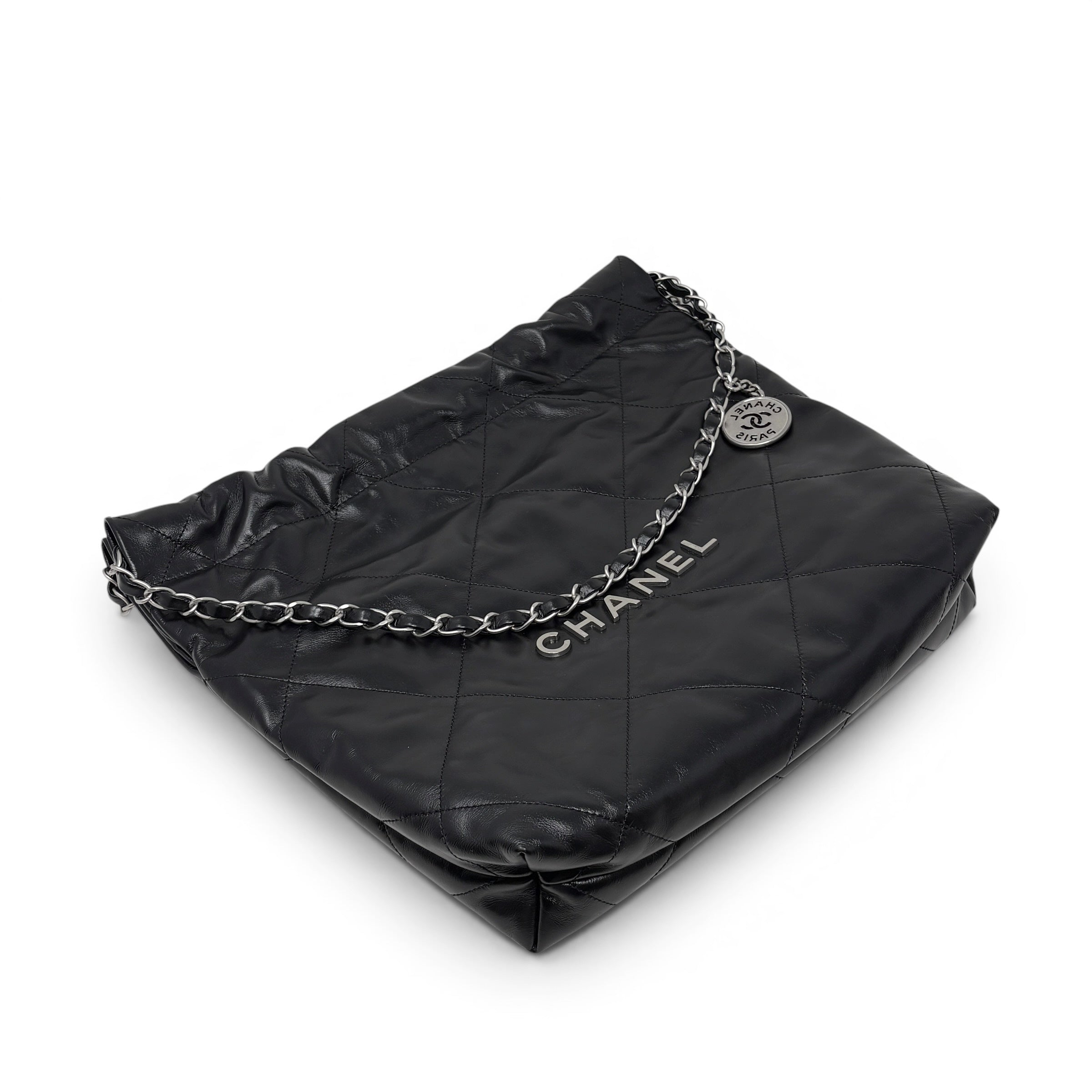 Chanel Black 22 Small Hobo Bag