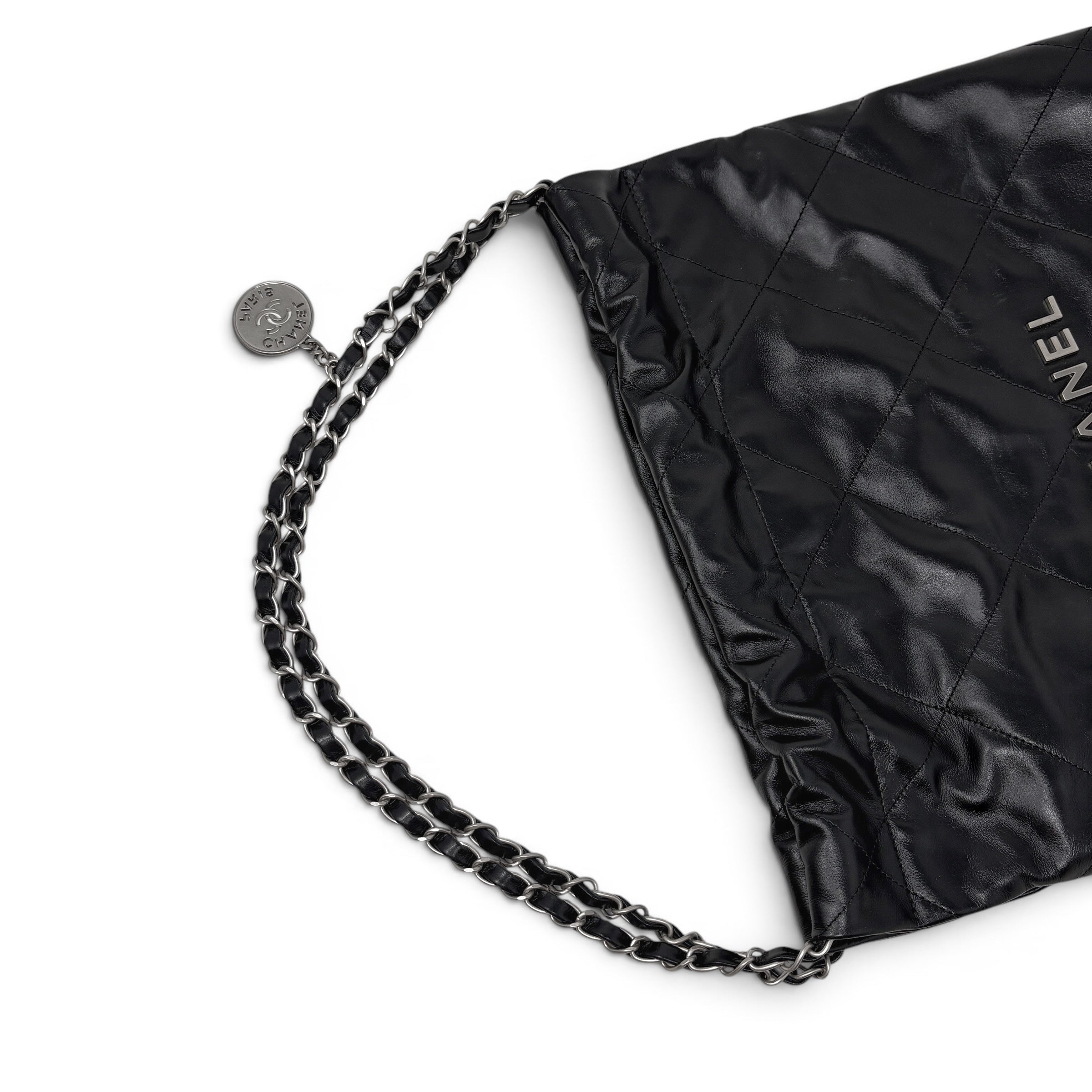 Chanel Black 22 Small Hobo Bag