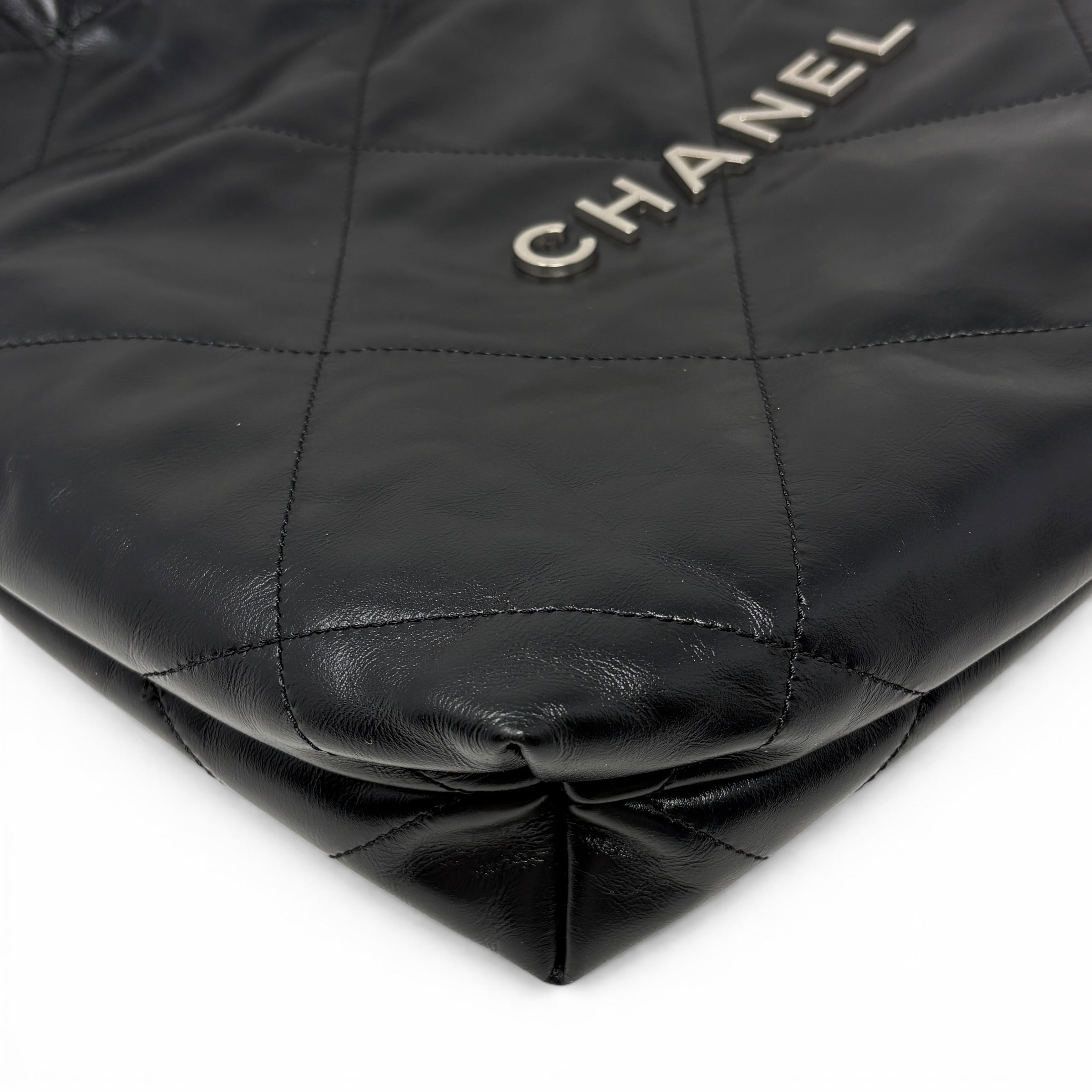Chanel Black 22 Small Hobo Bag