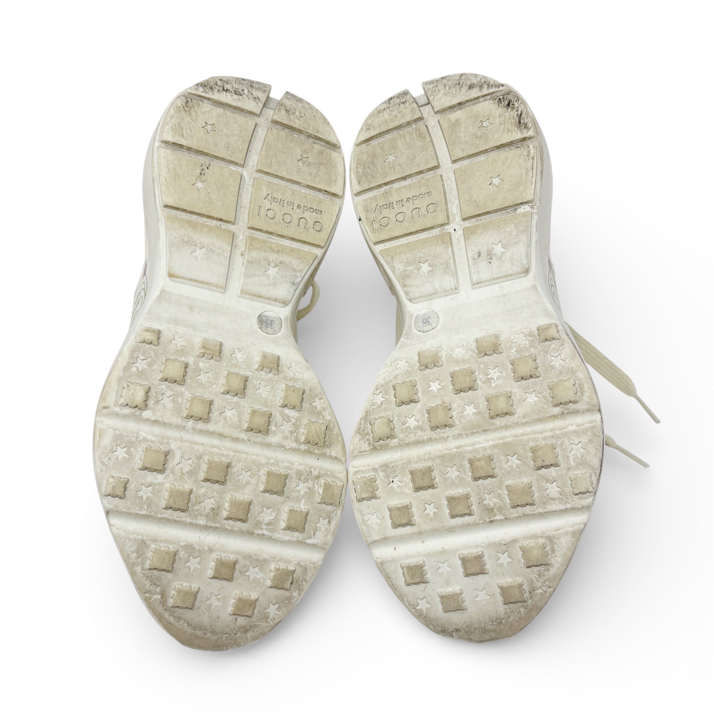 Gucci Ivory Rhyton Logo Sneaker 36