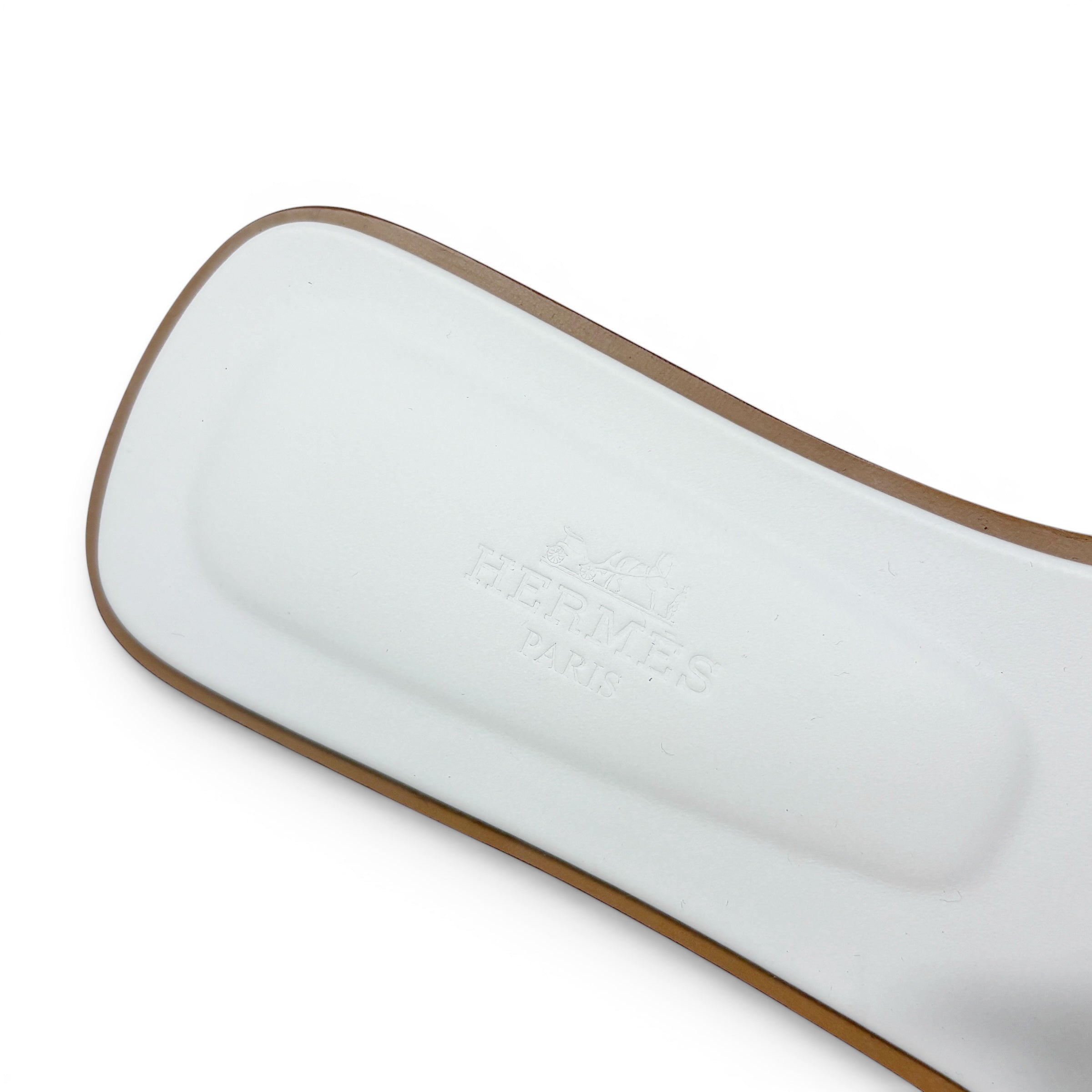 Hermes Blanc Oran Sandals 36.5