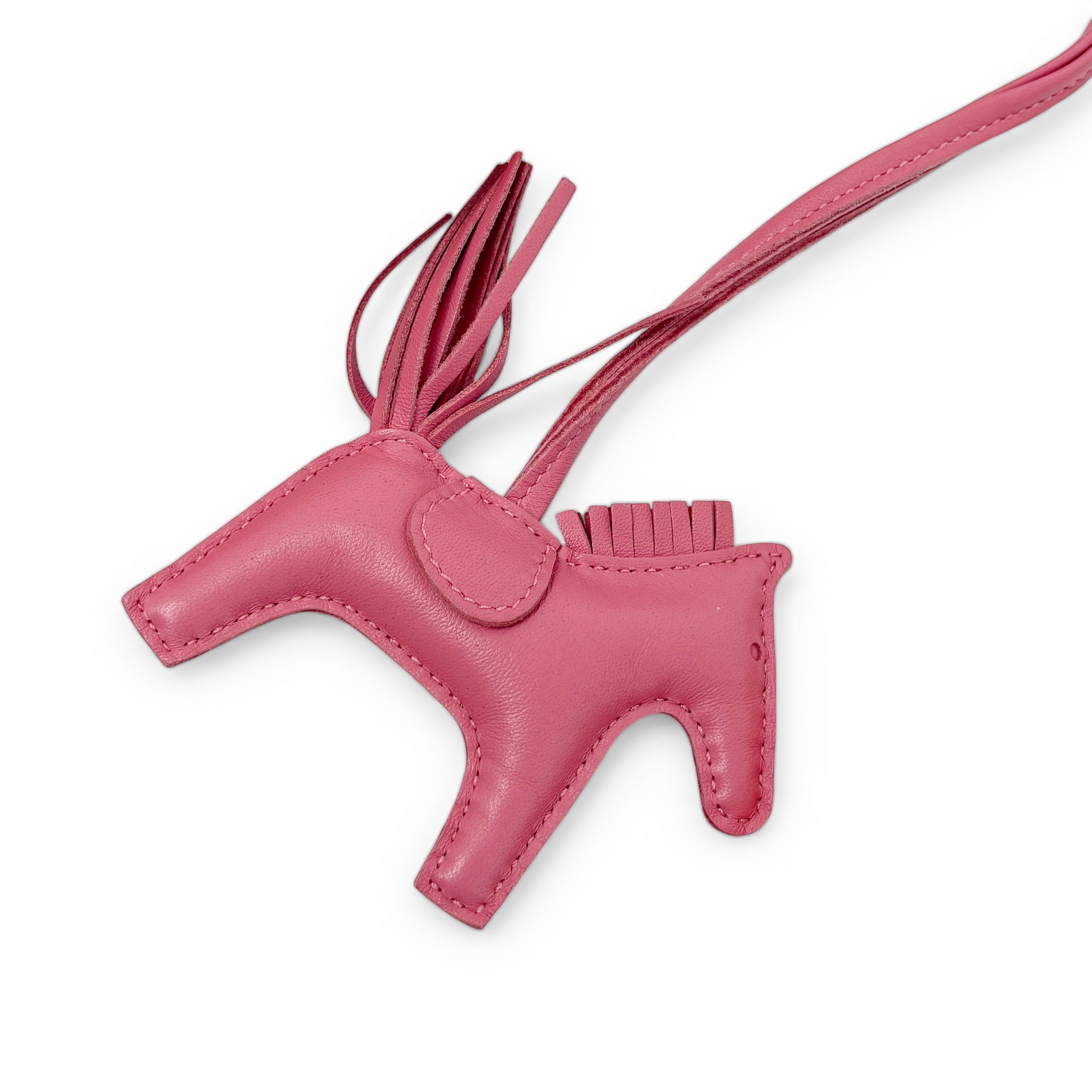 Hermes Rose Azalee Rodeo Charm PM