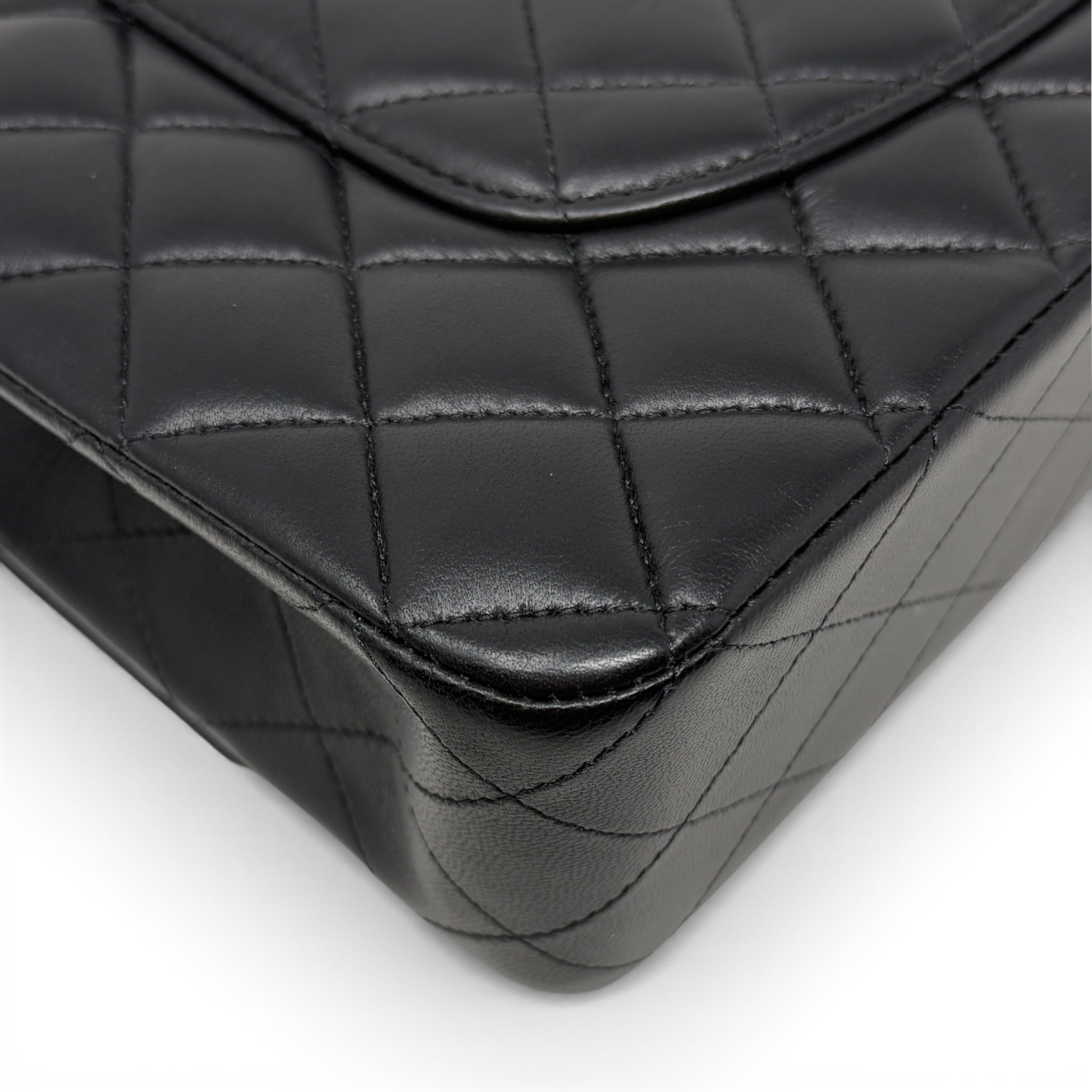 Chanel Black Lambskin Medium Classic Flap