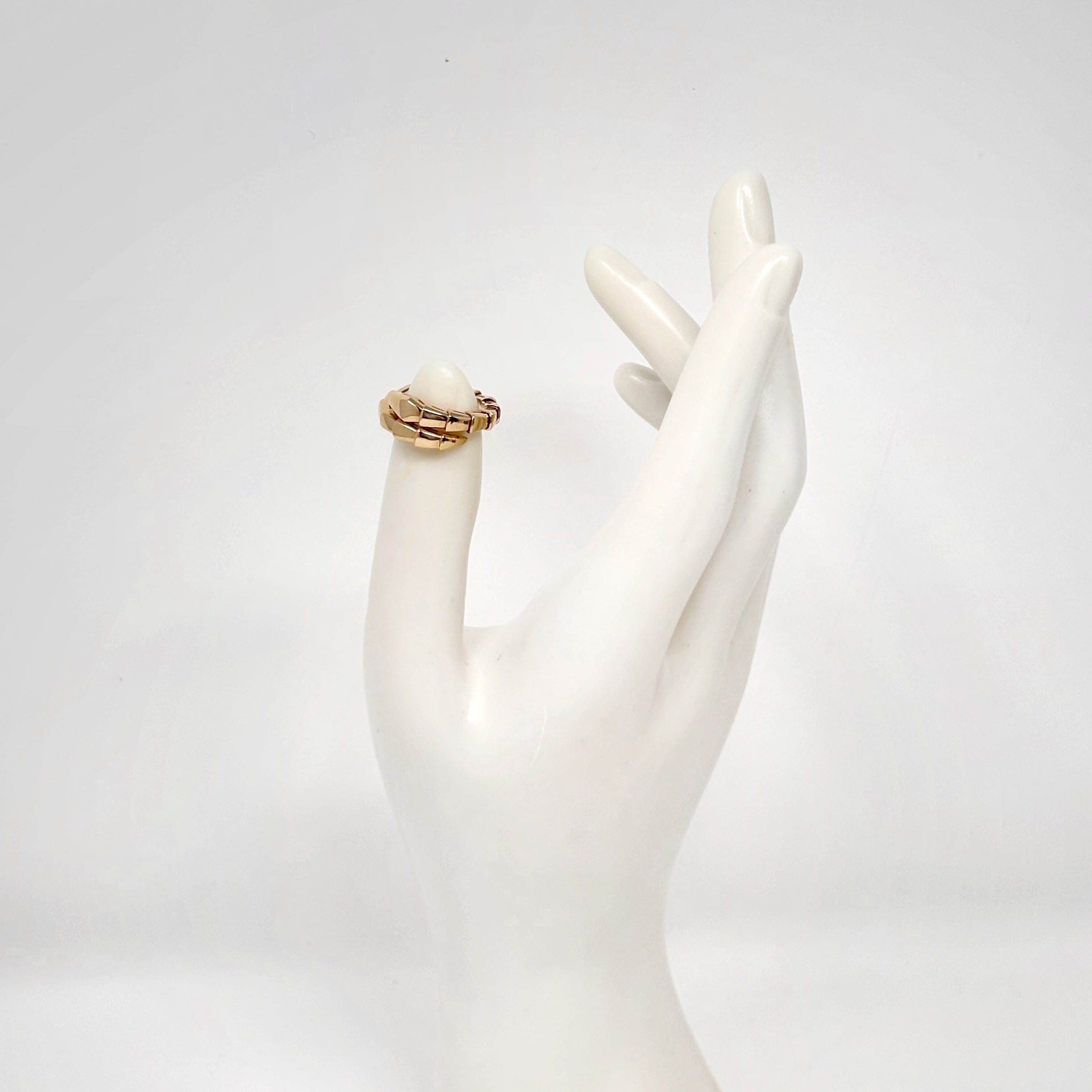 Bvlgari 18k Rose Gold Serpenti Viper Ring XS