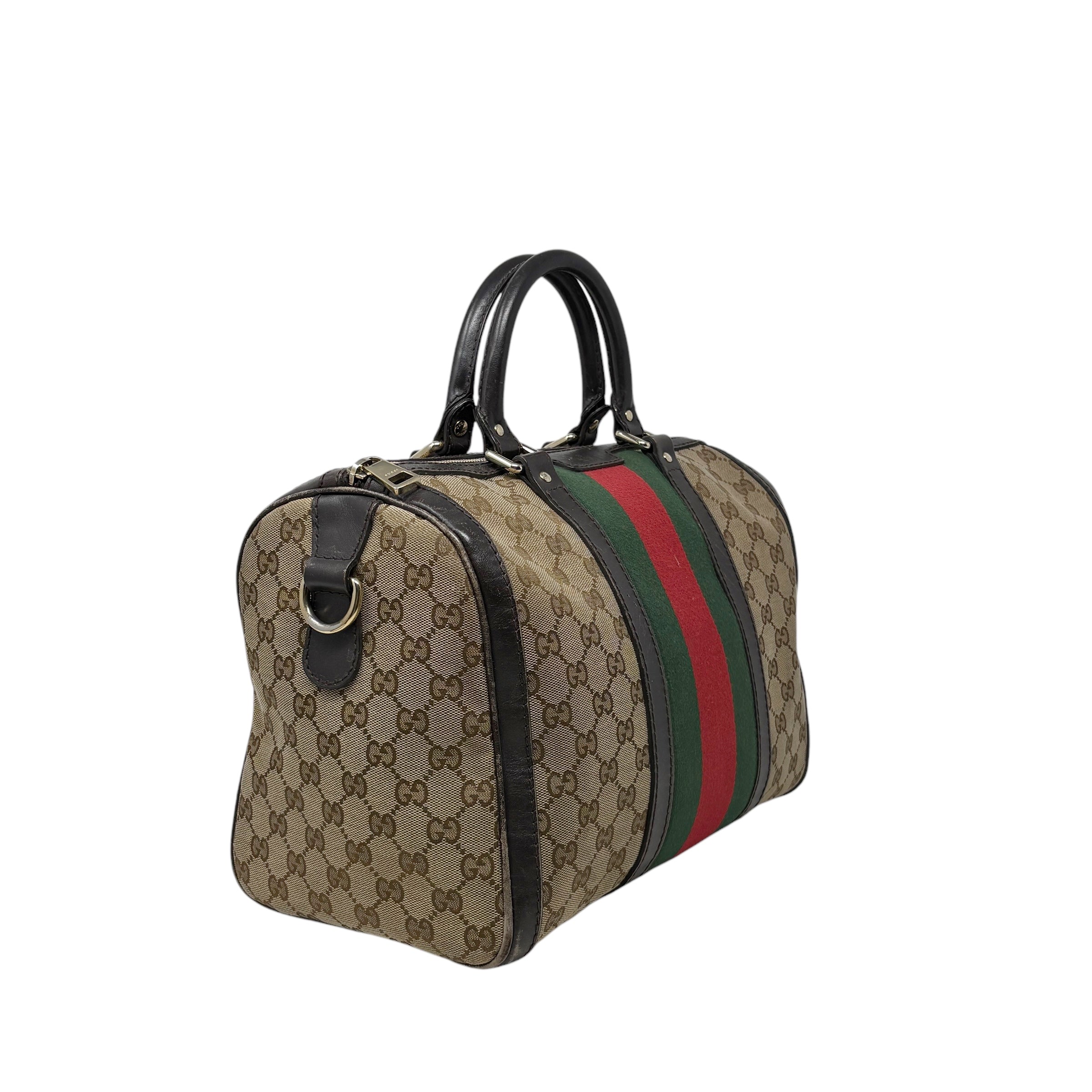 Gucci GG Canvas Sherry Boston Bag