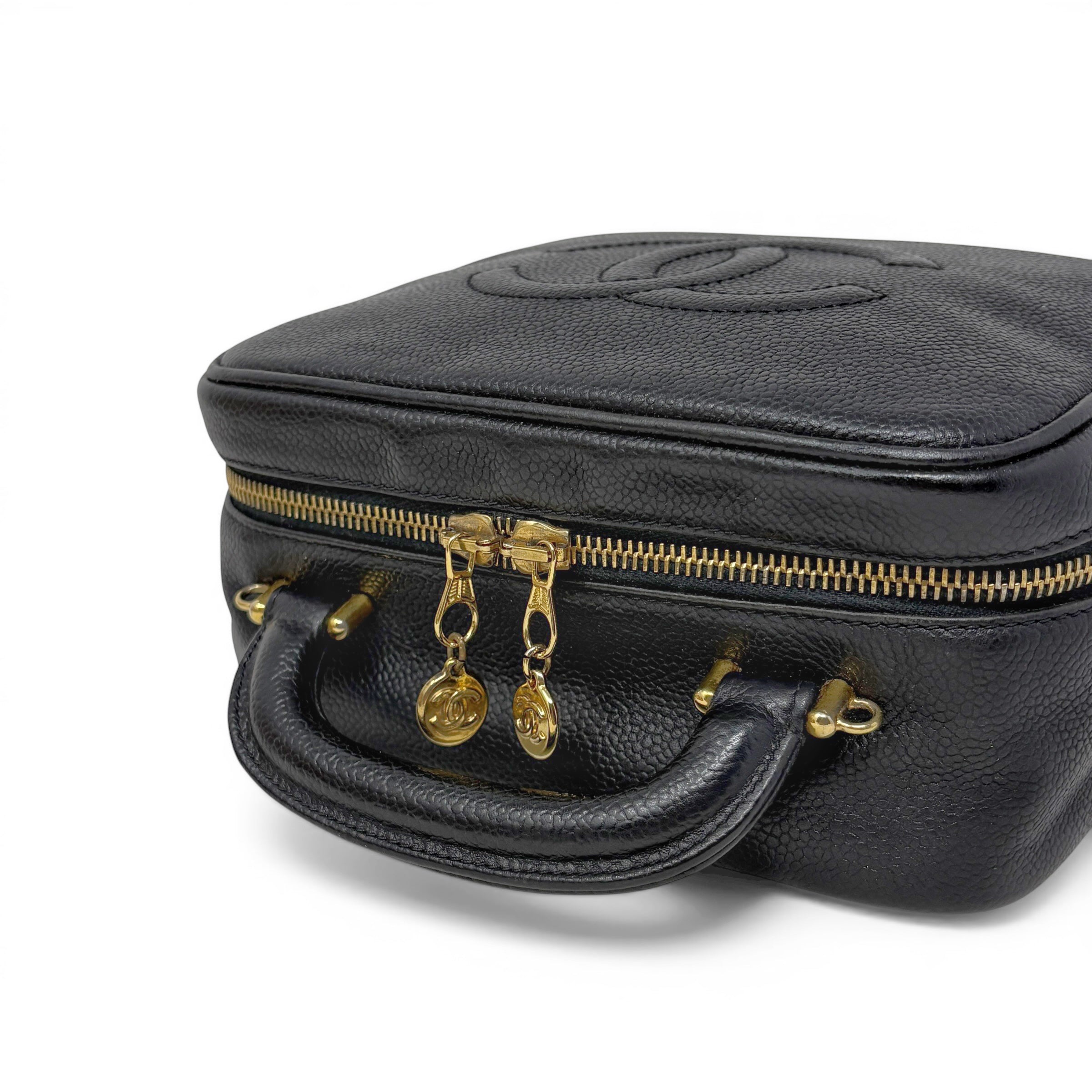 Chanel Vintage Black Lunch Box Vanity