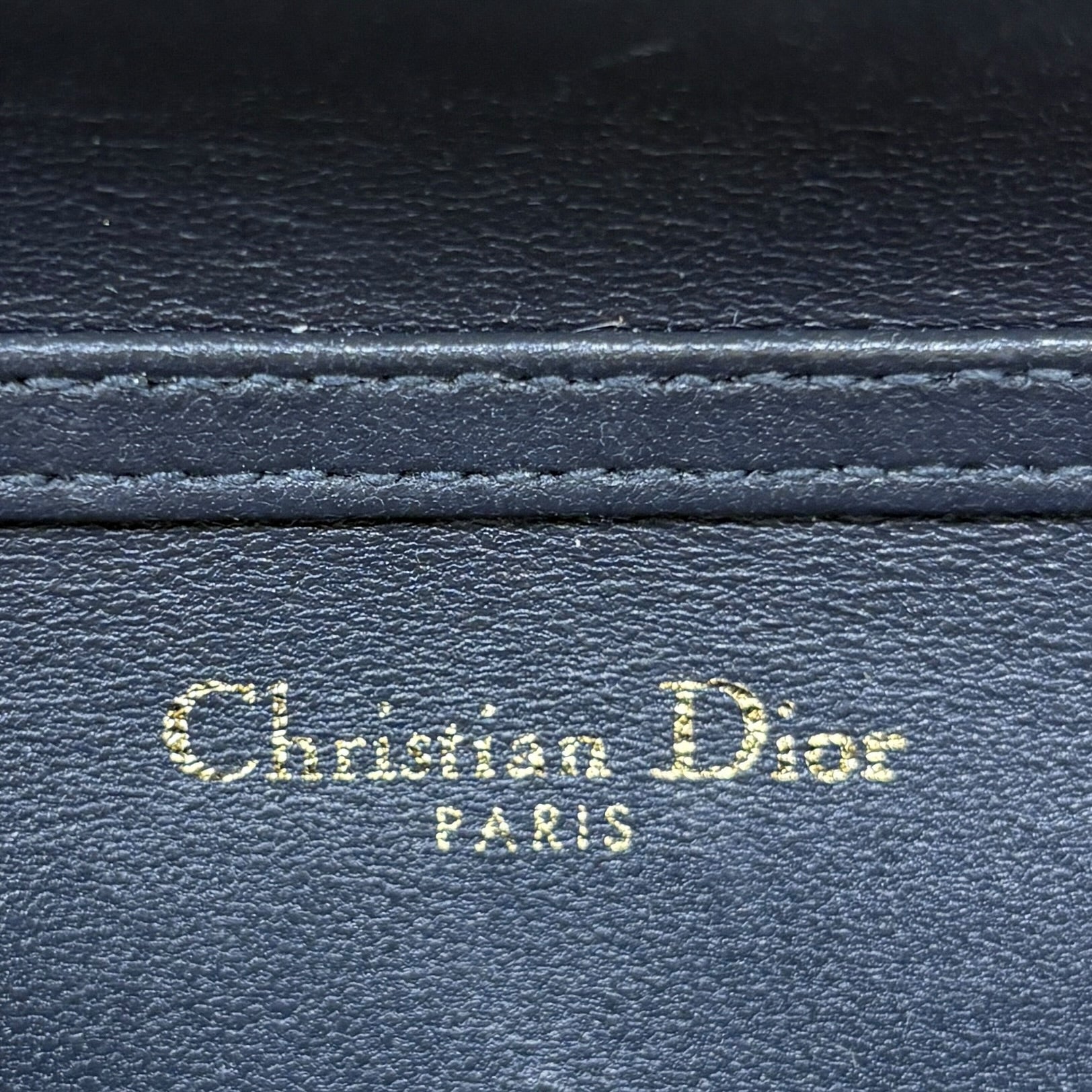 Dior Metallic Gold Diorama Wallet On Chain