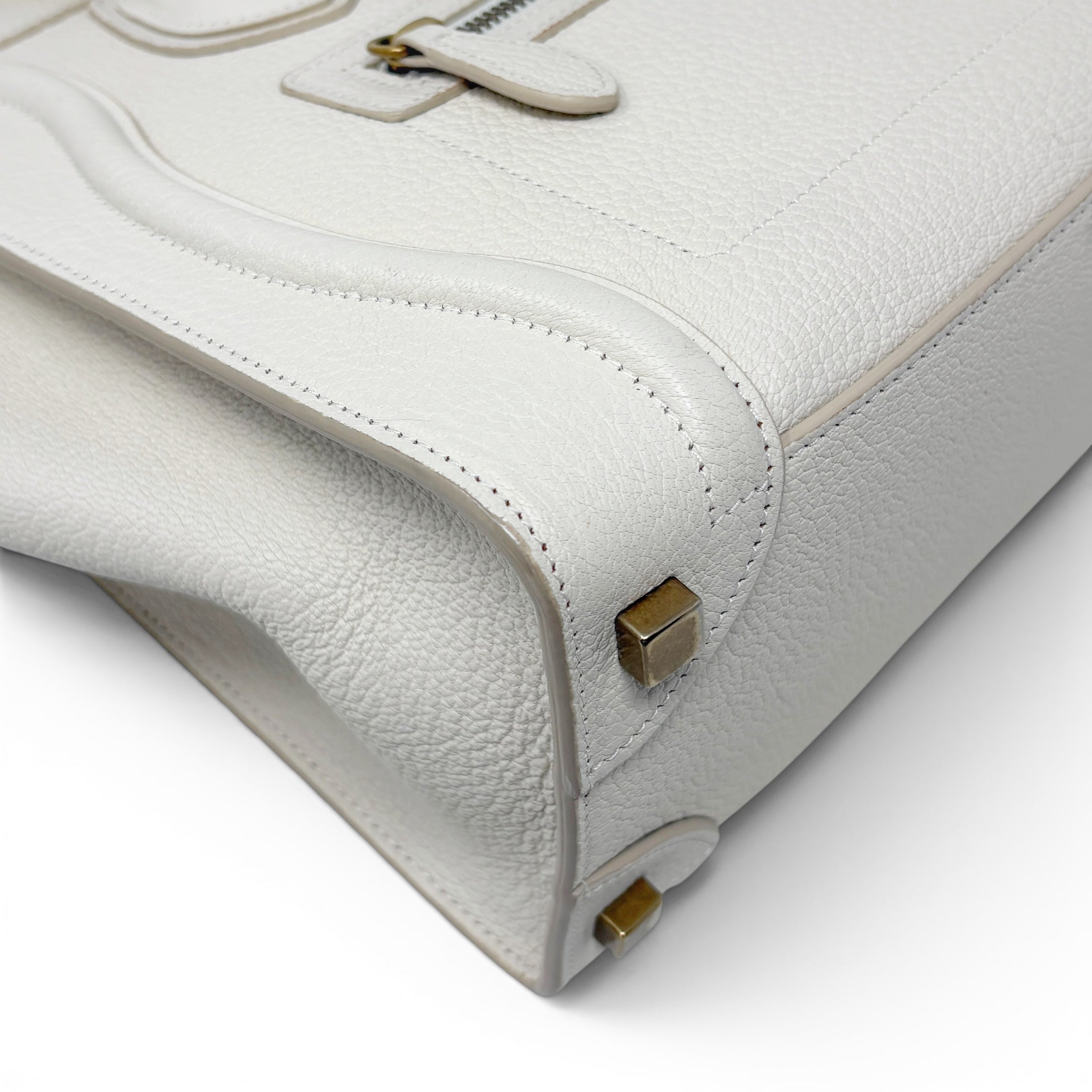 Celine White Micro Luggage Bag