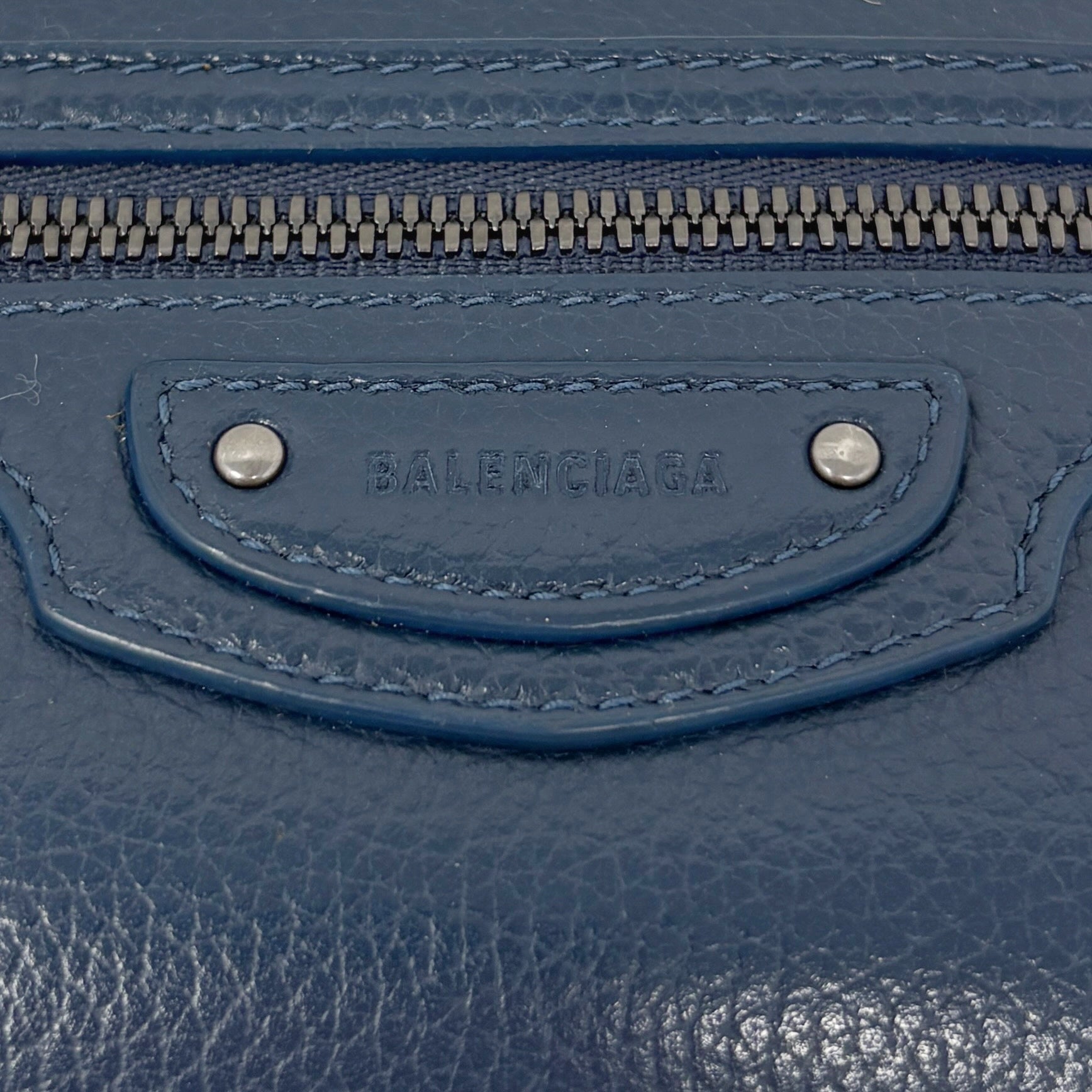 Balenciaga Navy Neo Classic Cardholder Wallet