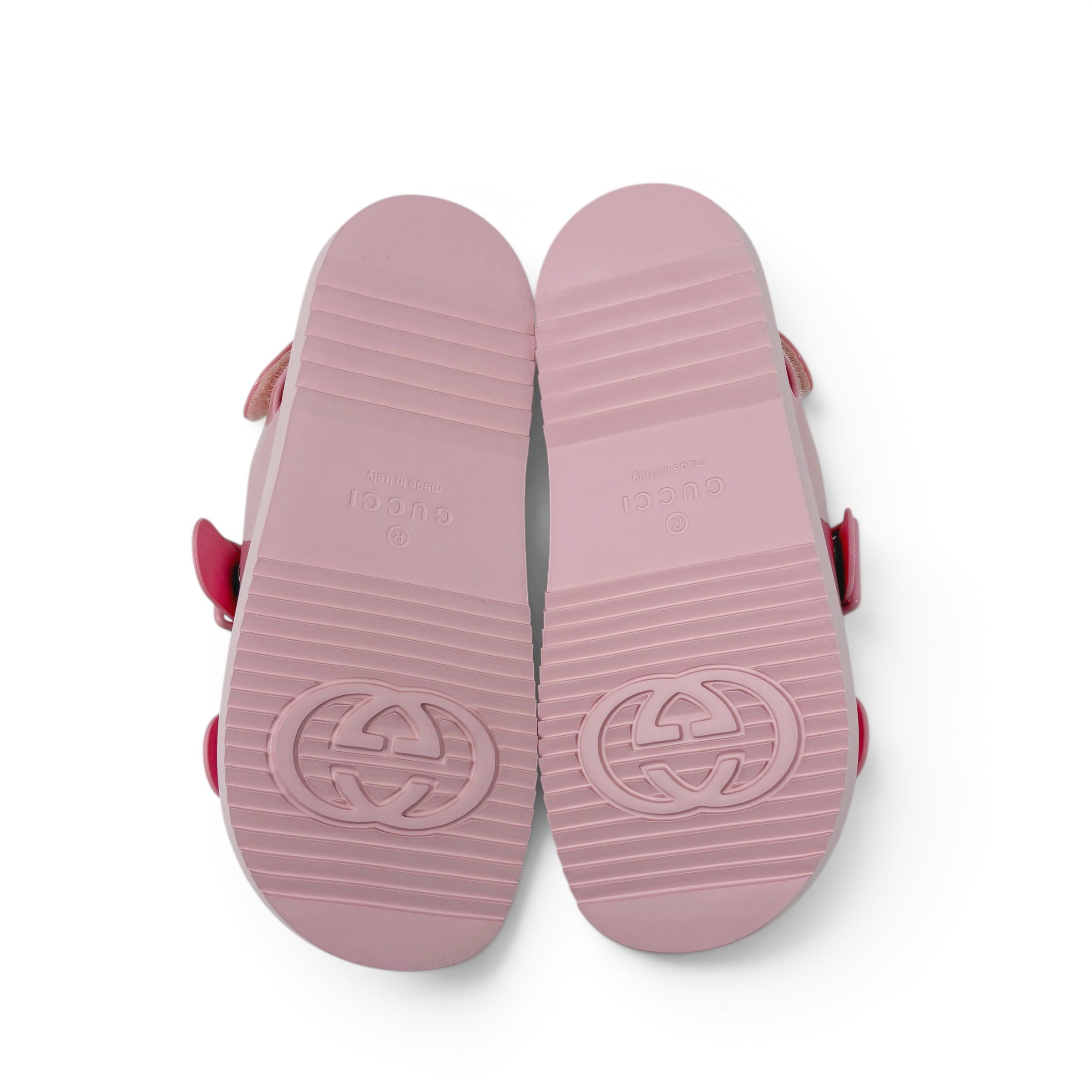Gucci Pink Double G Dad Sandals 38