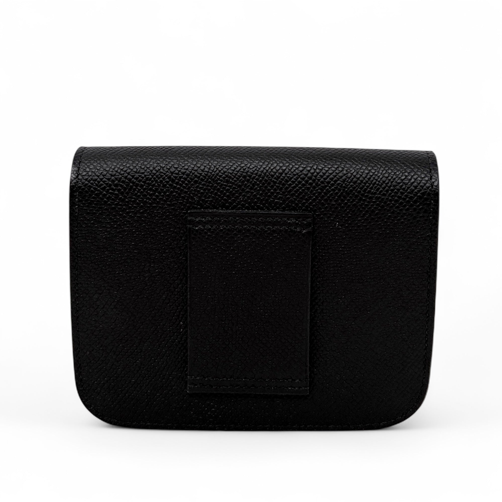 Hermes Noir Lizard Epsom Constance Slim Wallet