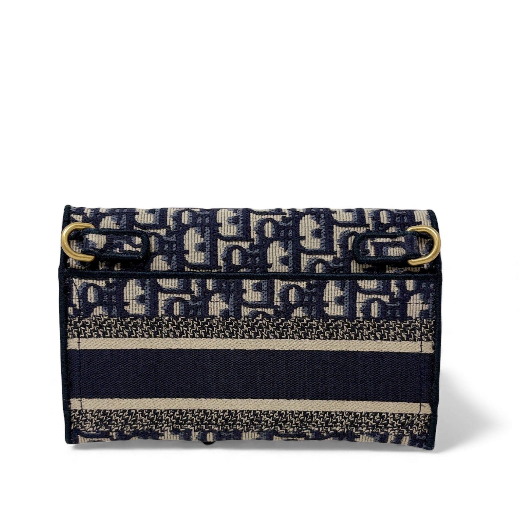 Dior Blue Oblique Slim Saddle Belt Pouch