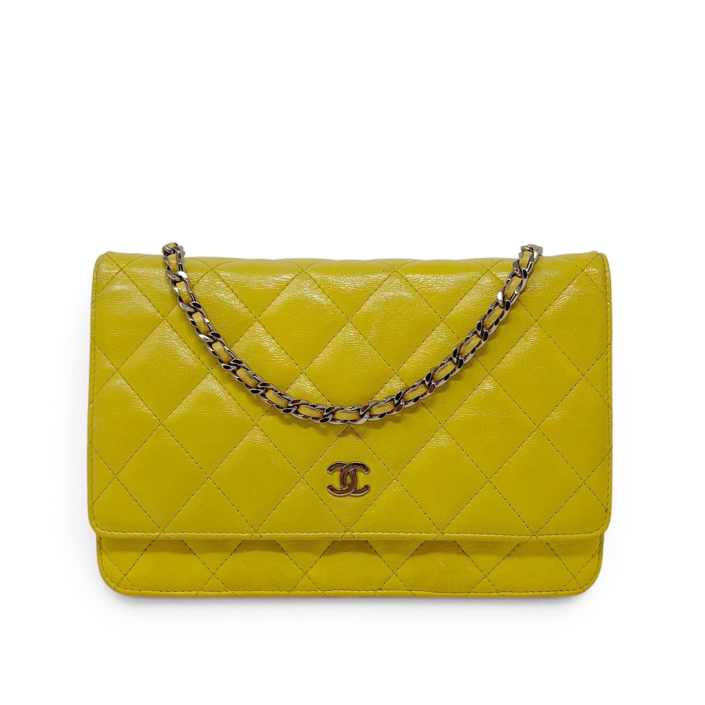 Chanel Yellow Wallet On Chain