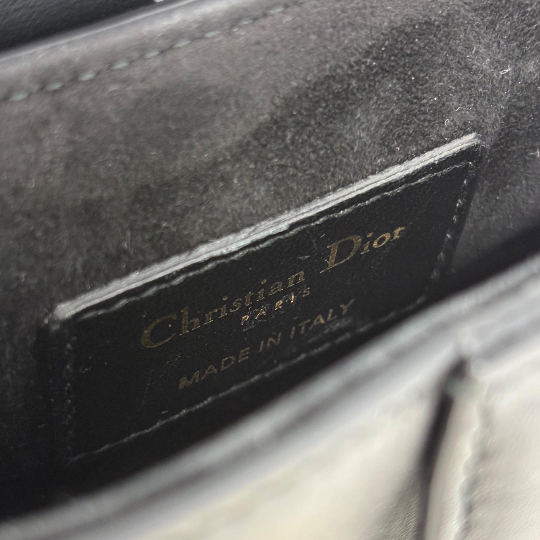 Dior Black Mini Saddle Bag with Strap