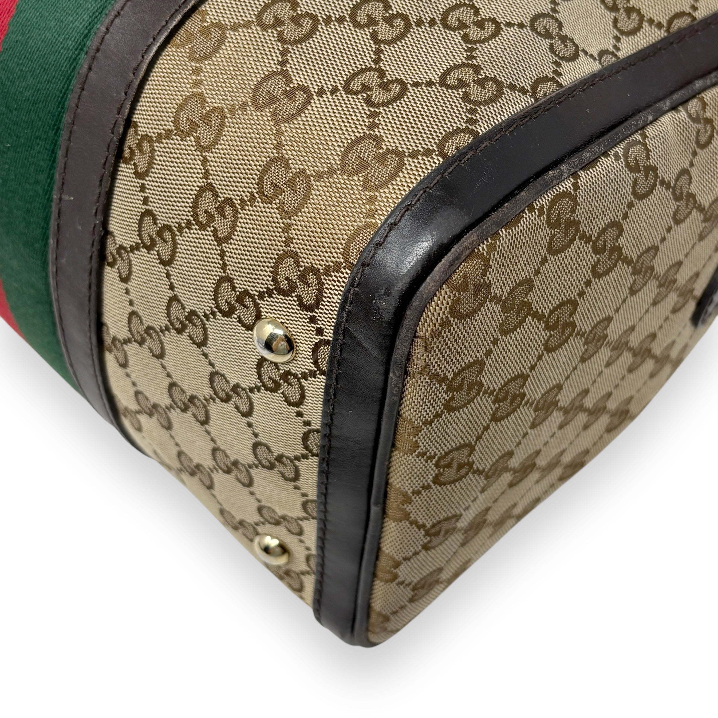 Gucci GG Canvas Sherry Boston Bag