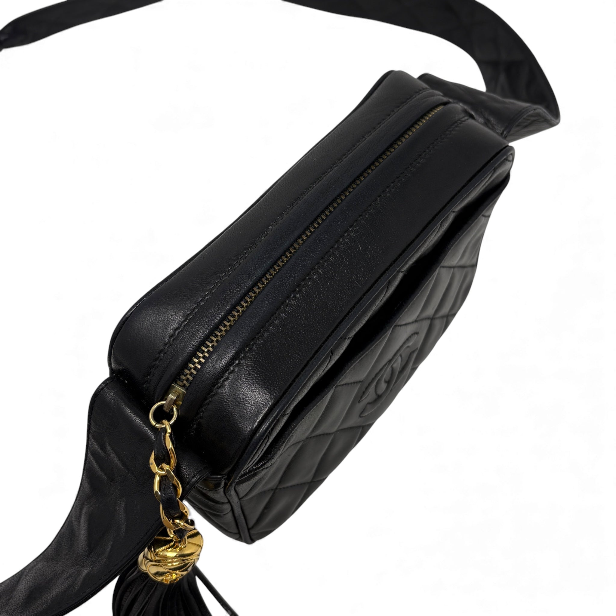 Chanel Black Vintage Tassel Camera Bag