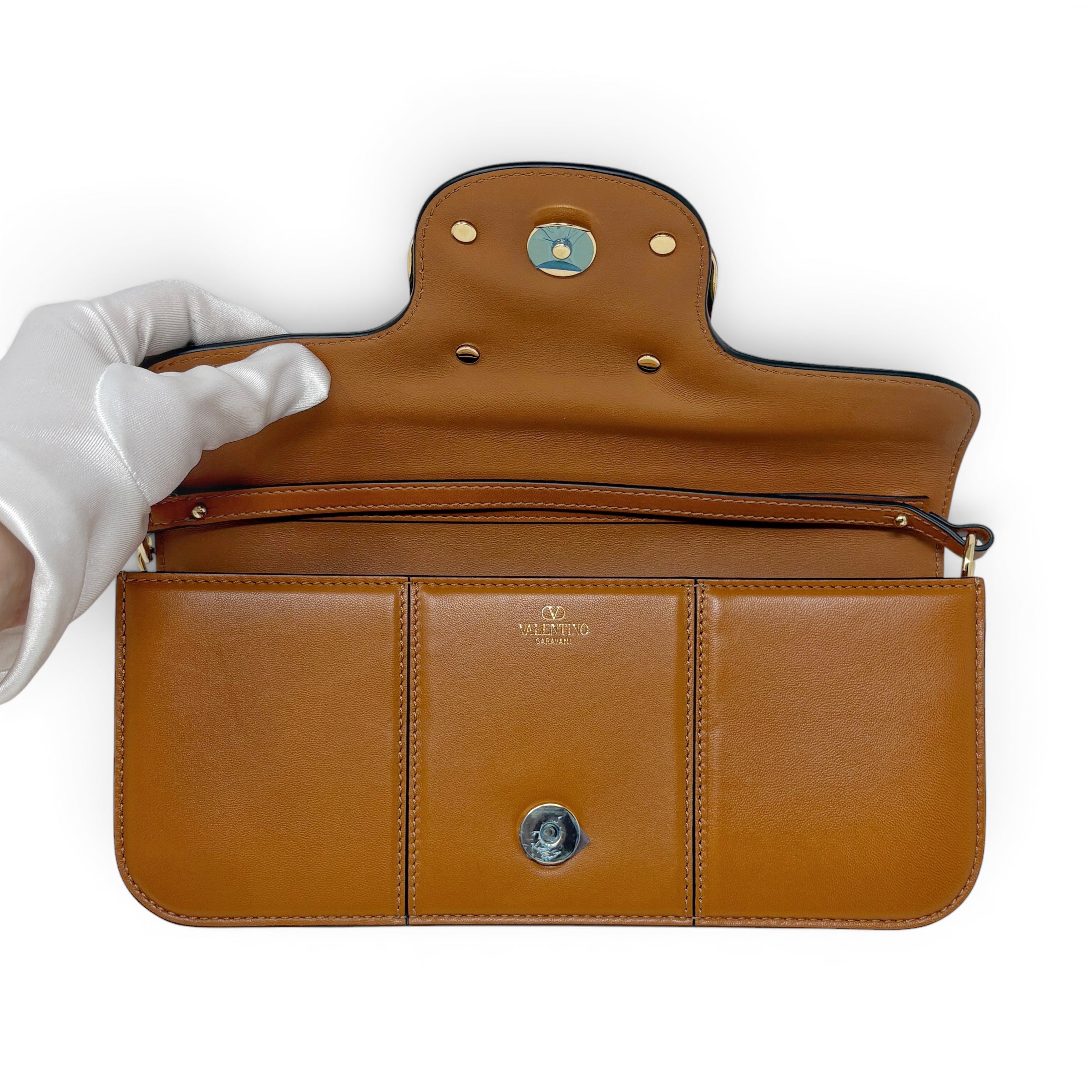Valentino Brown Vlogo Loco Bag