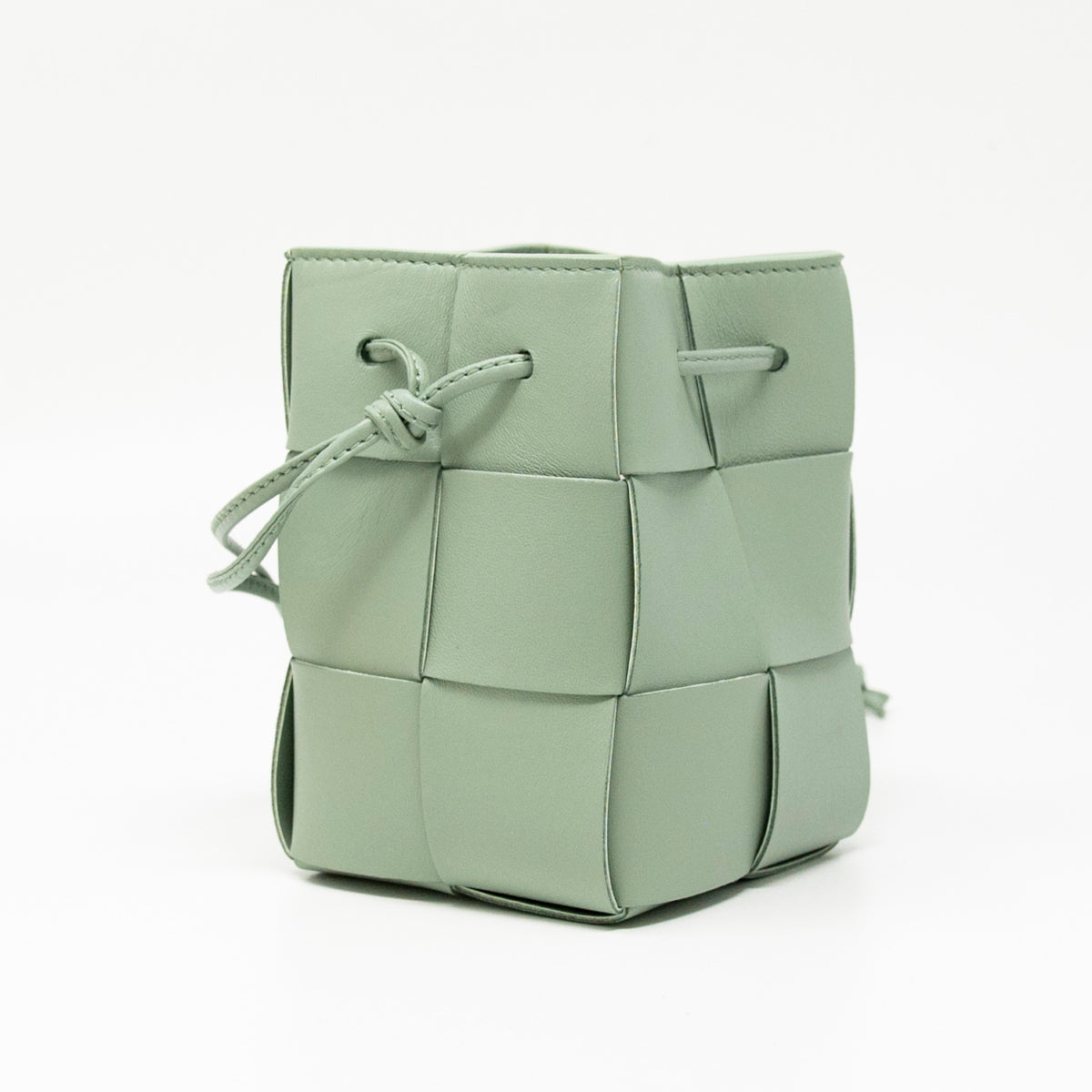 Bottega Veneta Green Mini Cassette Bucket Bag