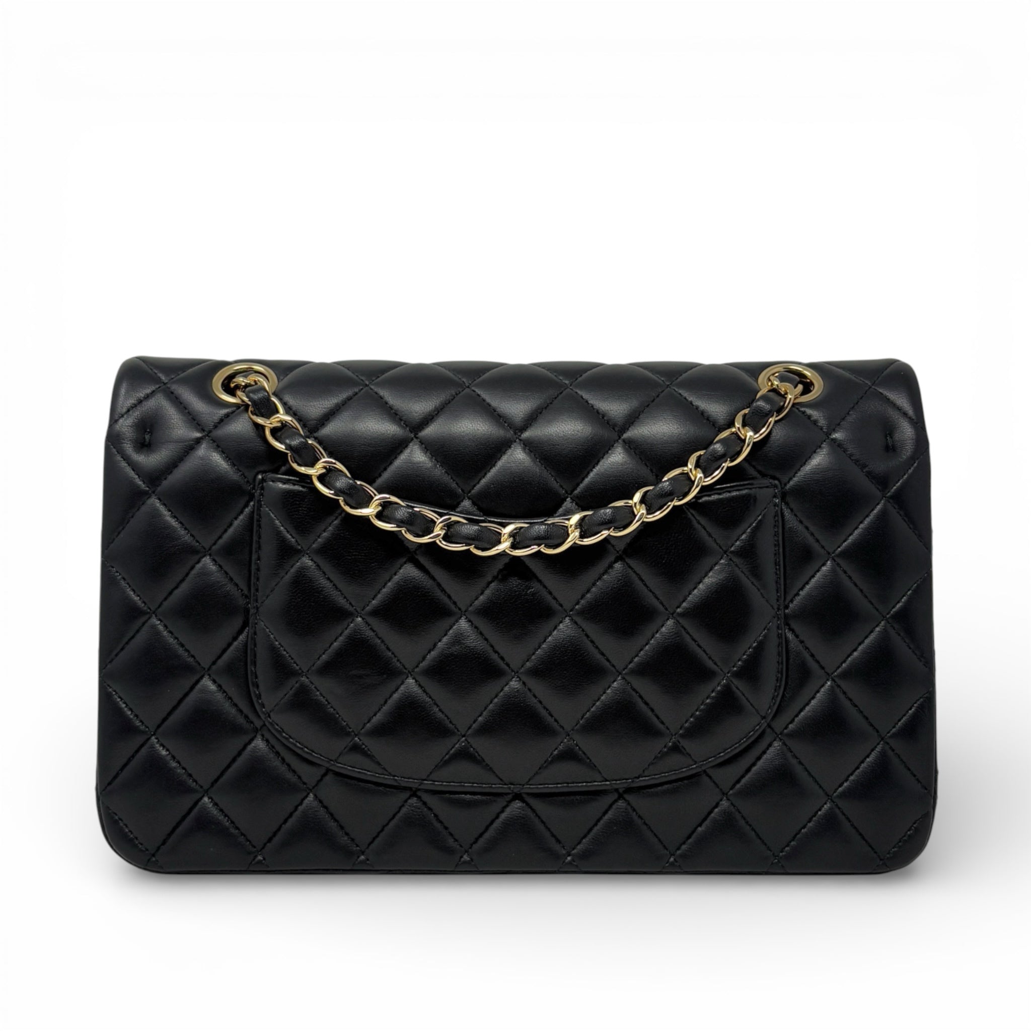 Chanel Black Lambskin Medium Classic Flap