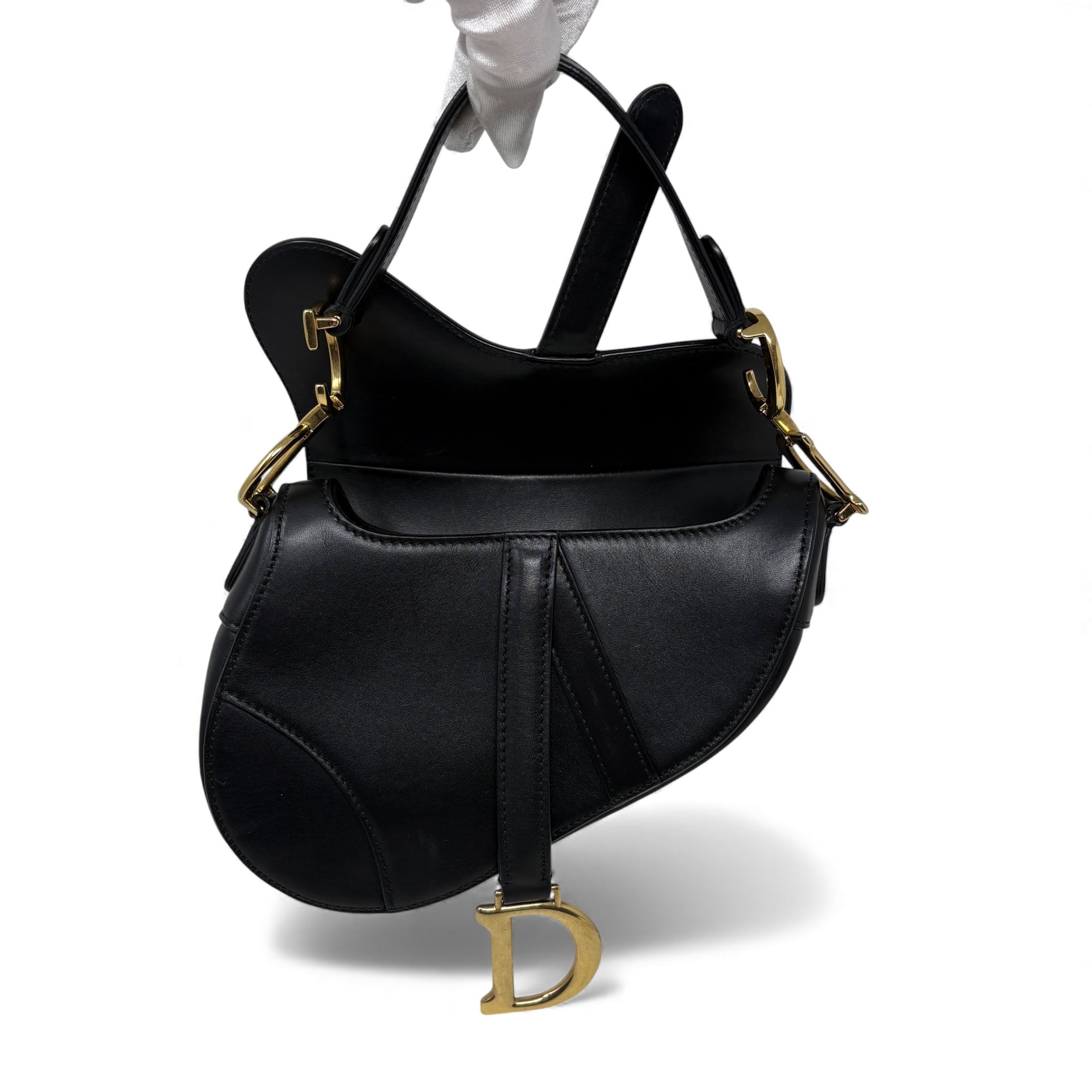 Dior Black Mini Saddle Bag with Strap