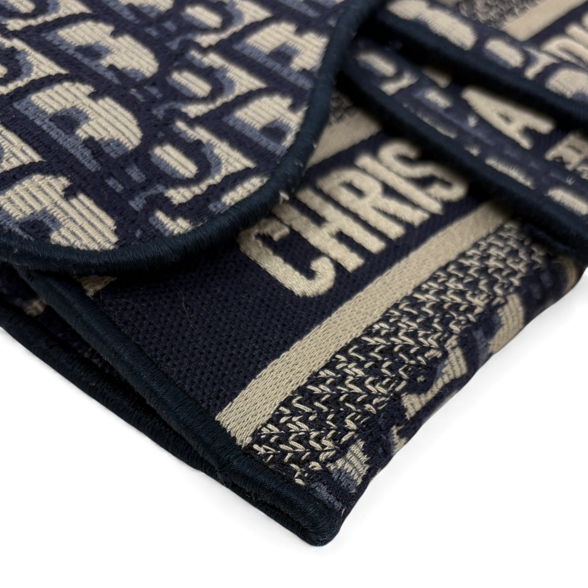 Dior Blue Oblique Slim Saddle Belt Pouch