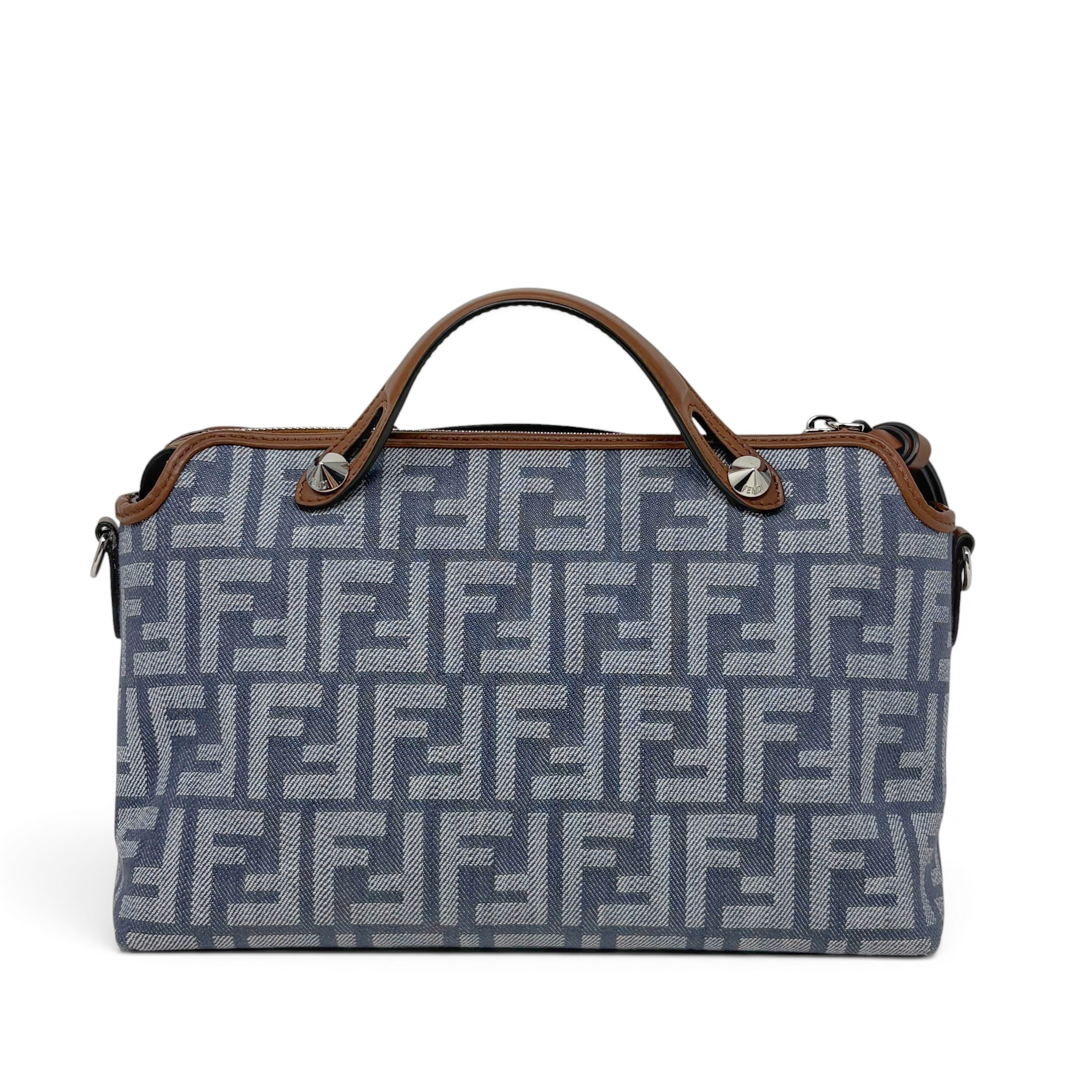 Fendi Denim Medium By The Way Boston Bag