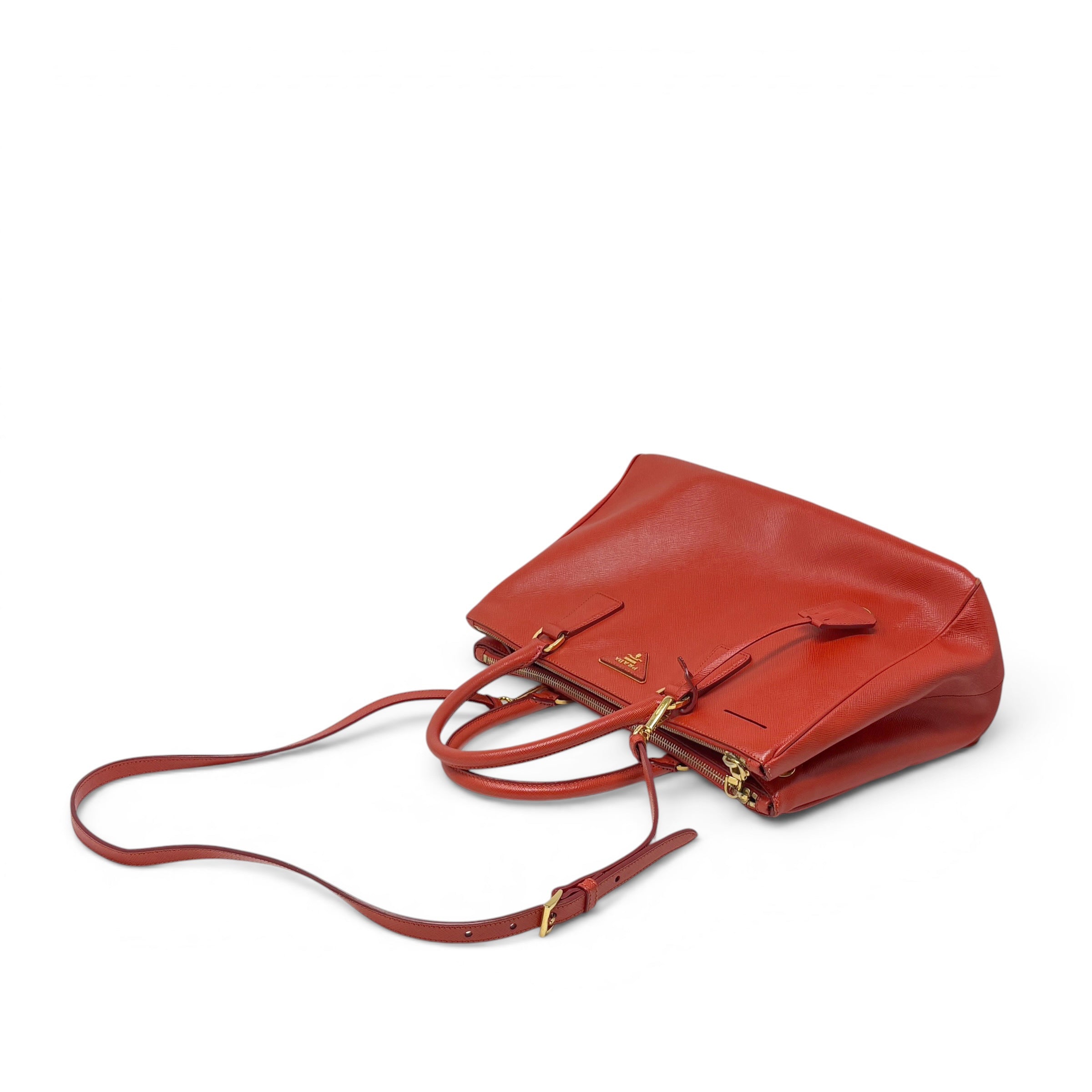Prada Red Medium Galleria Tote