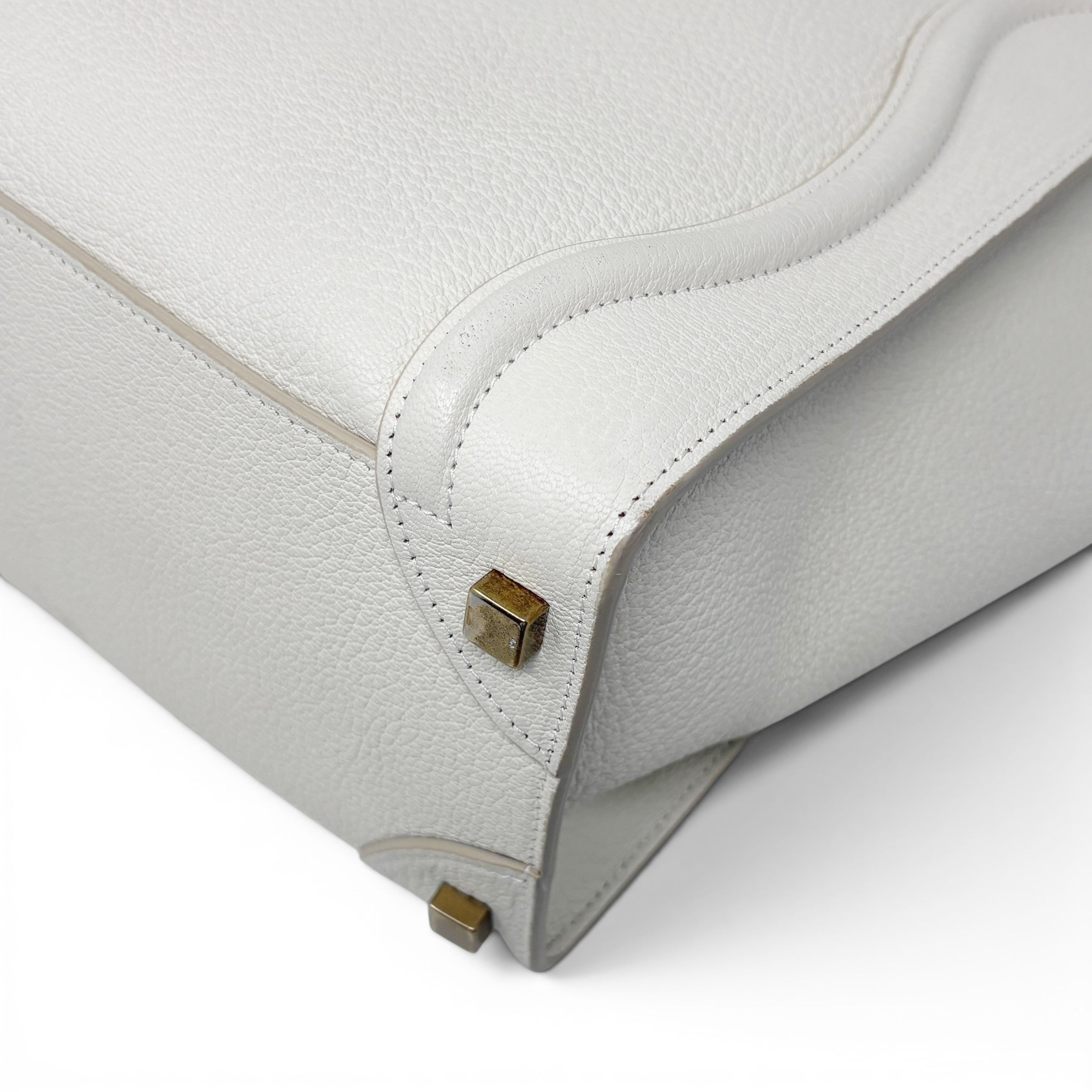 Celine White Micro Luggage Bag
