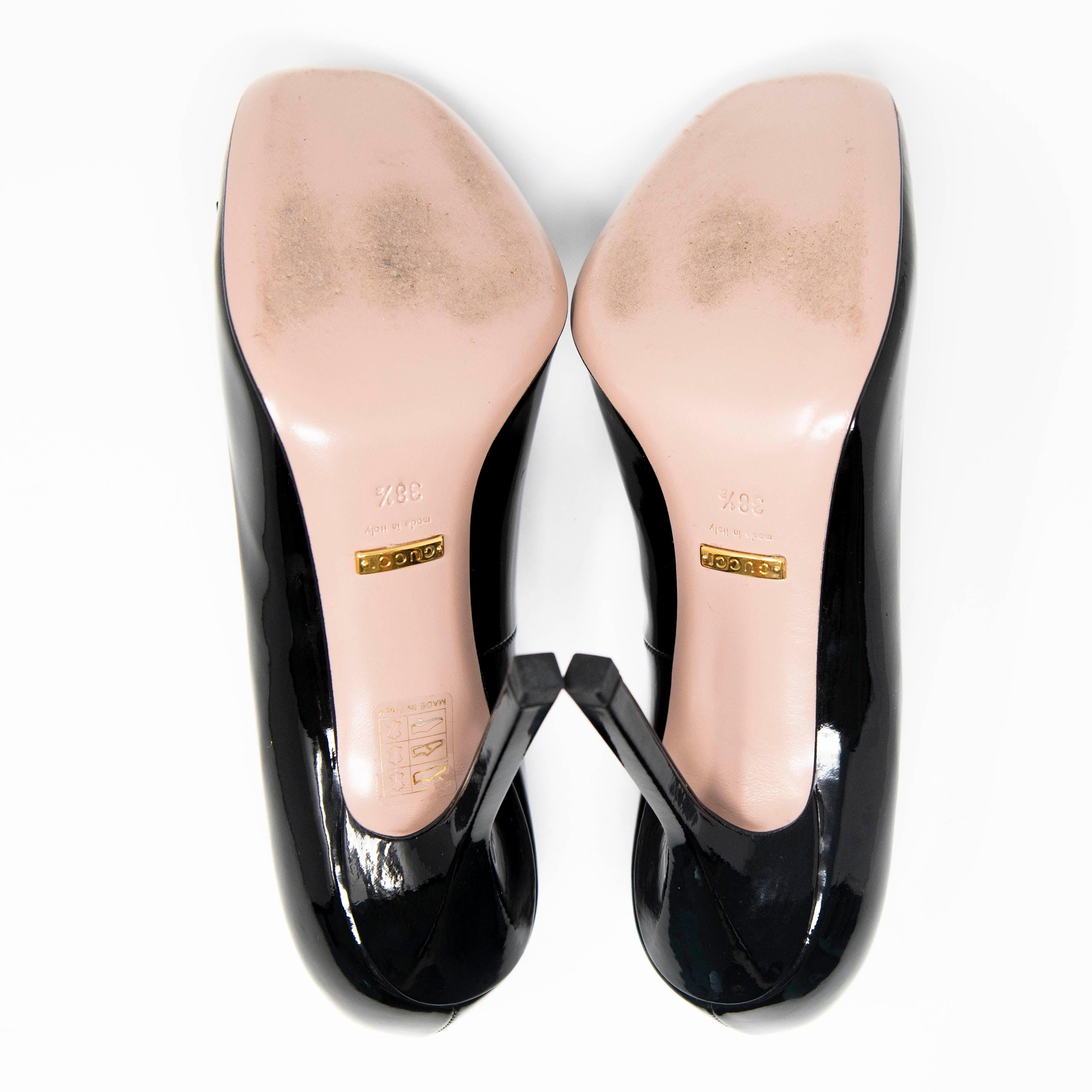 Gucci Black Horsebit Pumps 38.5